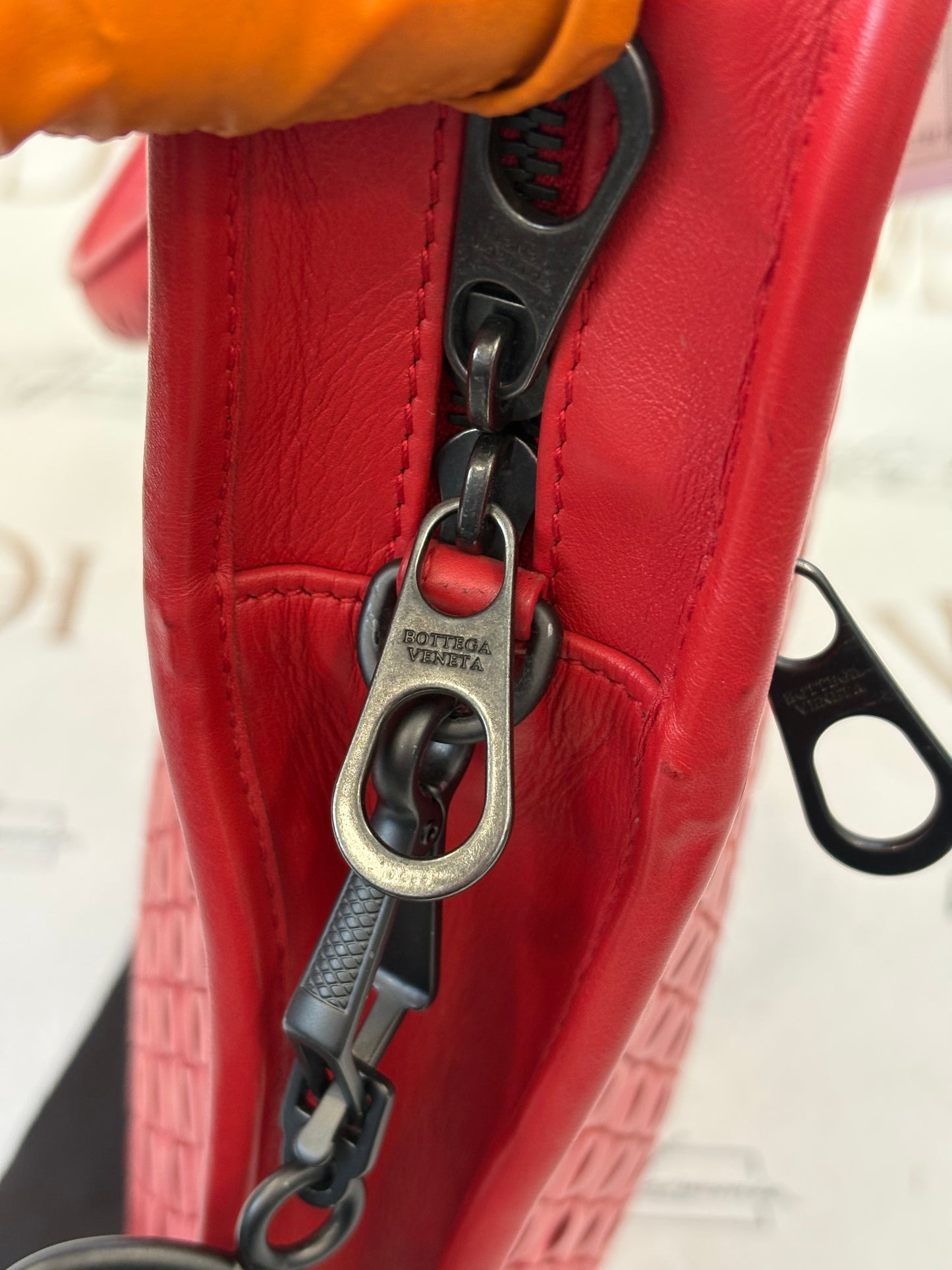 018534 - Bottega Veneta Red Intrecciato