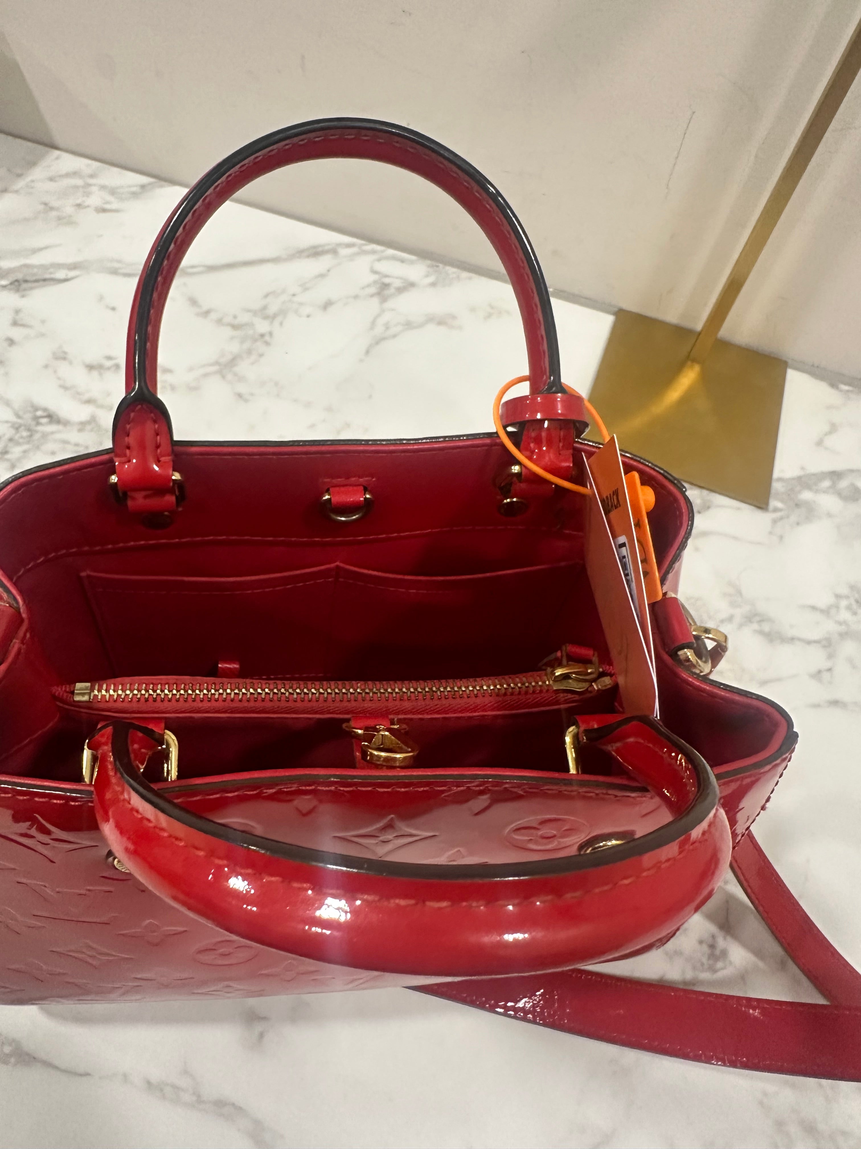 Louis Vuitton Montaigne Vernis Red
