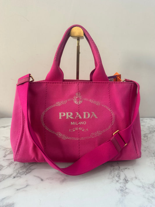 Prada Pink Denim Canapa