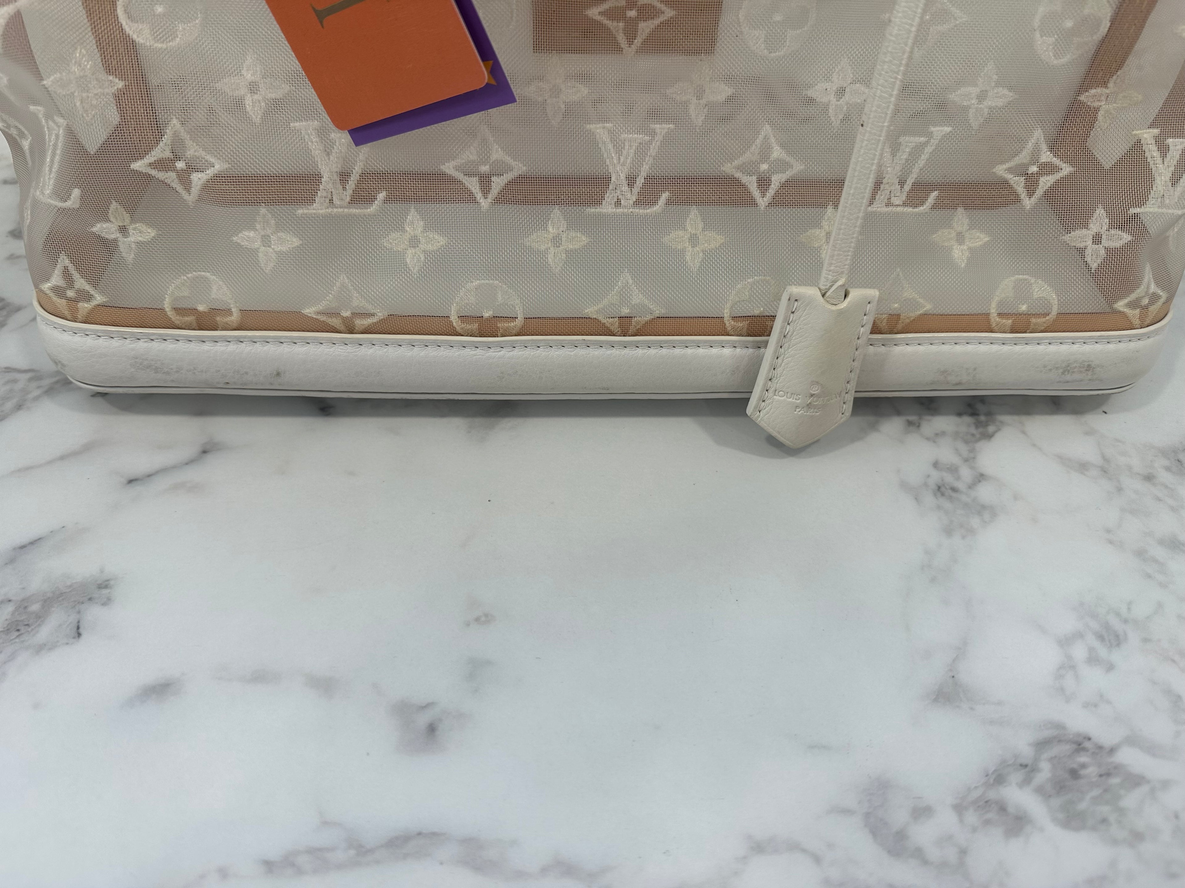 Louis Vuitton Blanc Monogram Transparent lockit east west