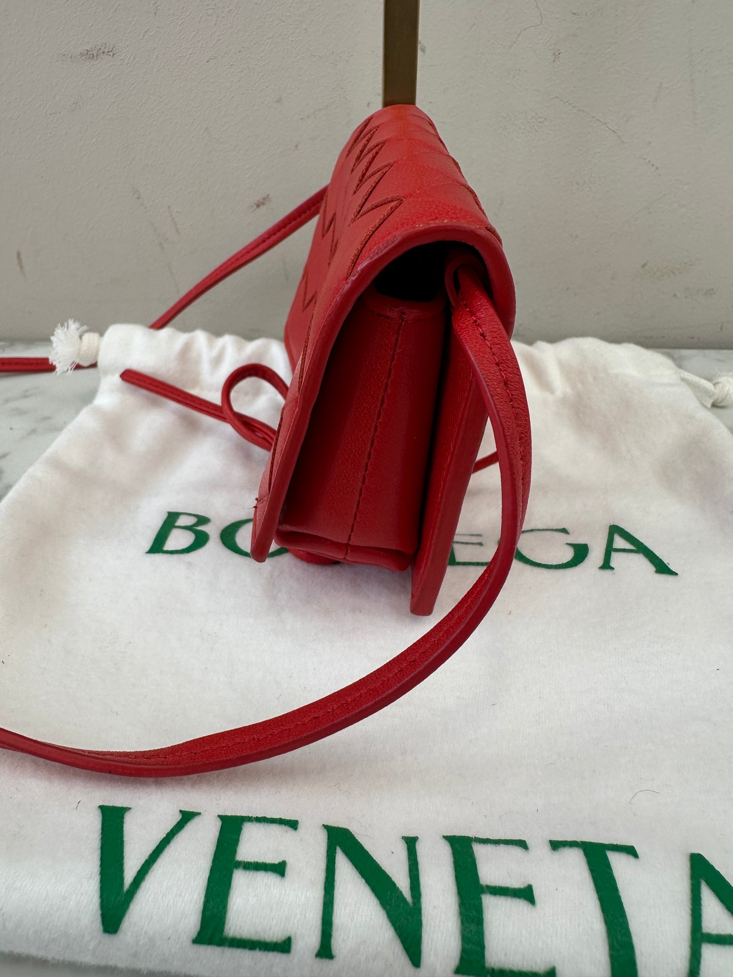 Bottega Veneta Intrecciato Red Pochette