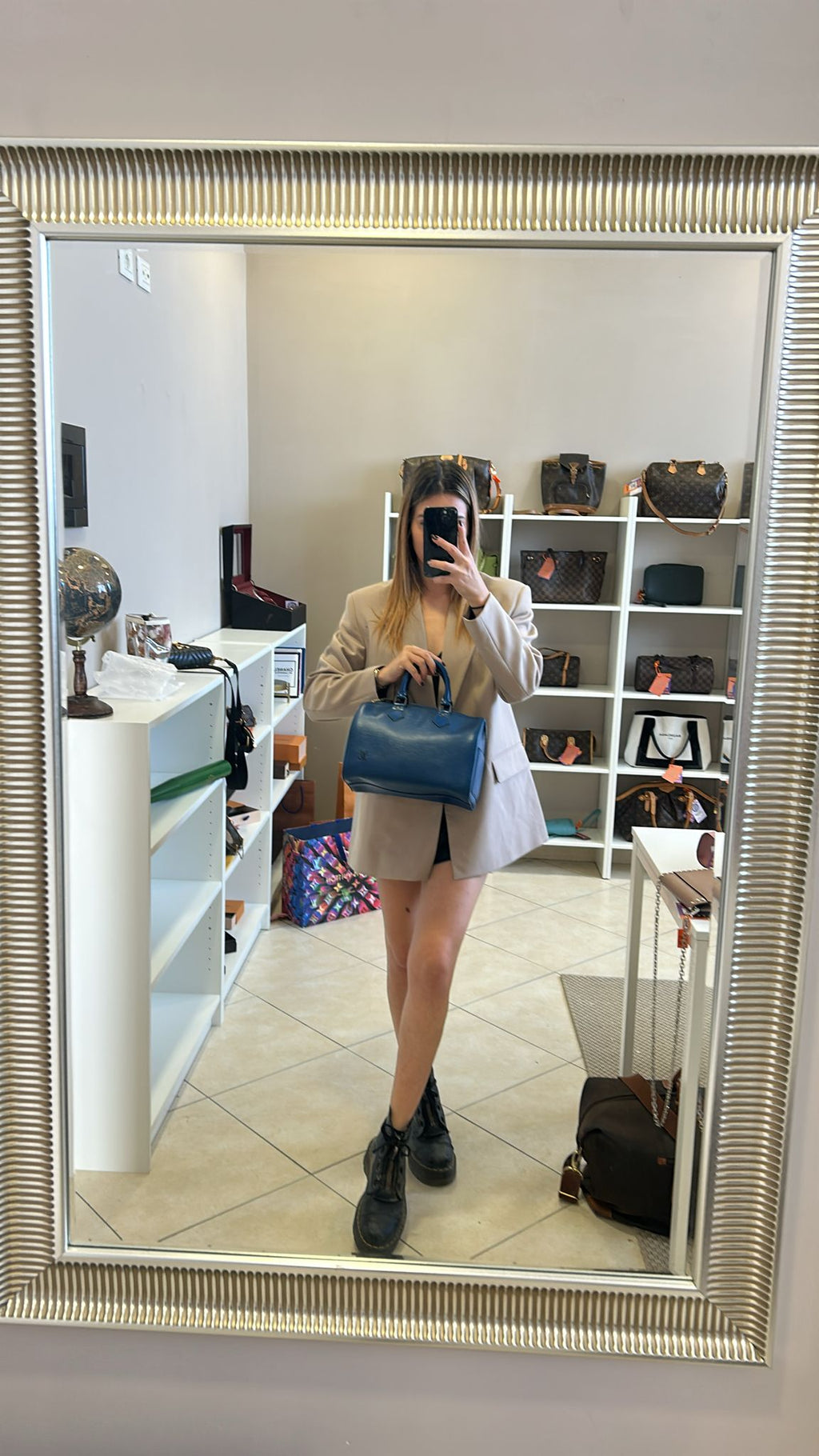 Louis Vuitton Speedy 25 Epi Blue