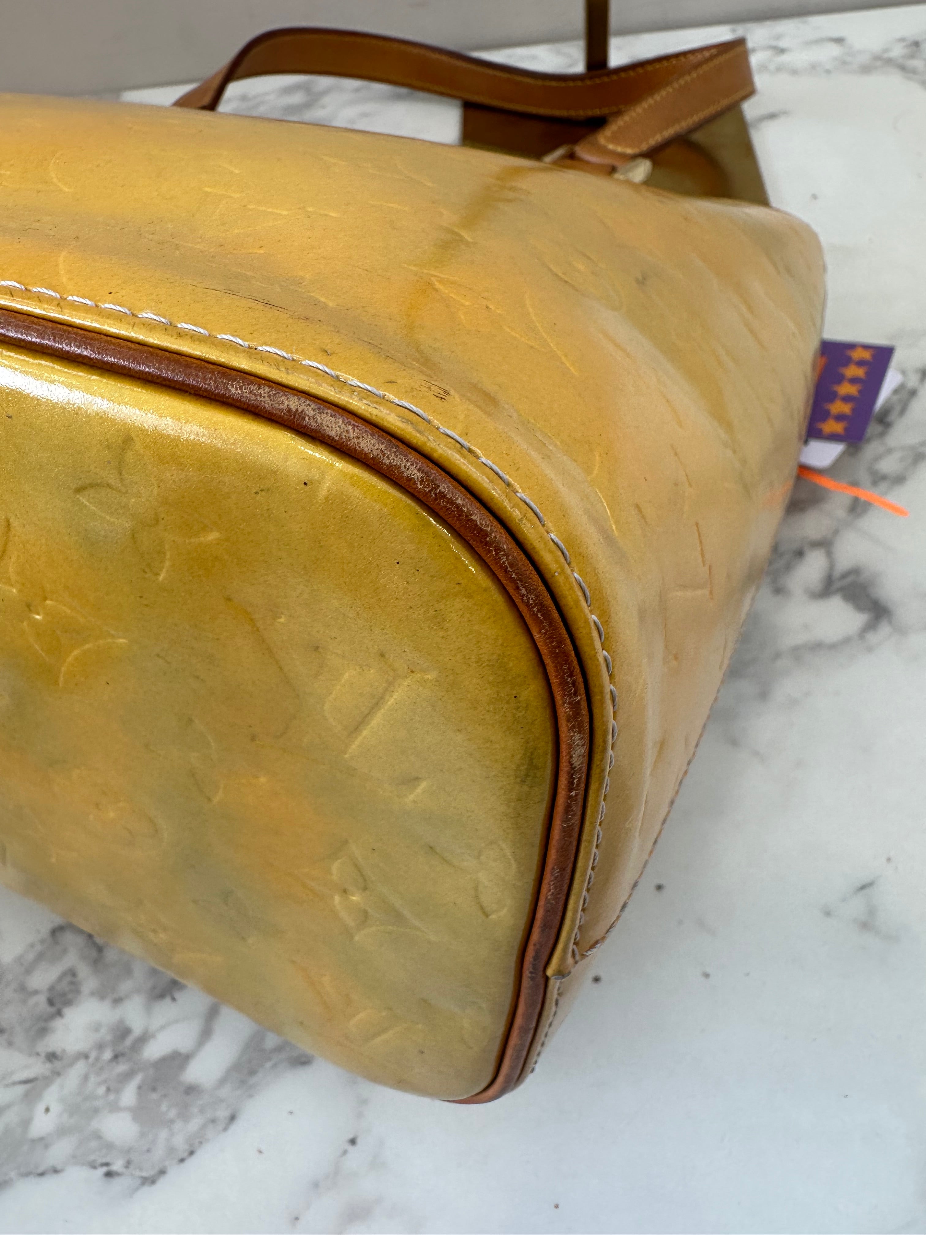 Louis Vuitton Houston Vernis Yellow