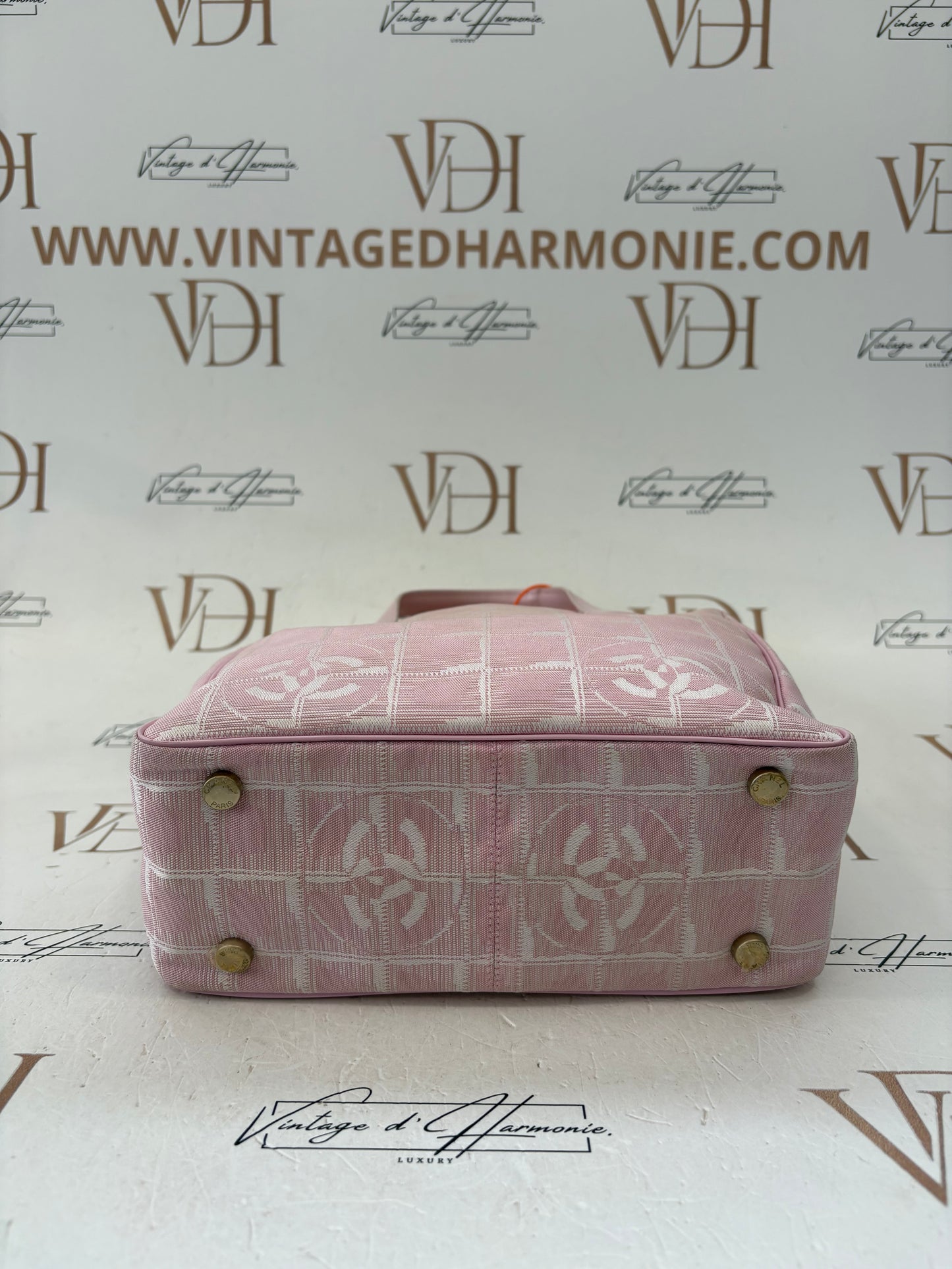 018157 - Chanel Pink Jacquard Nylon