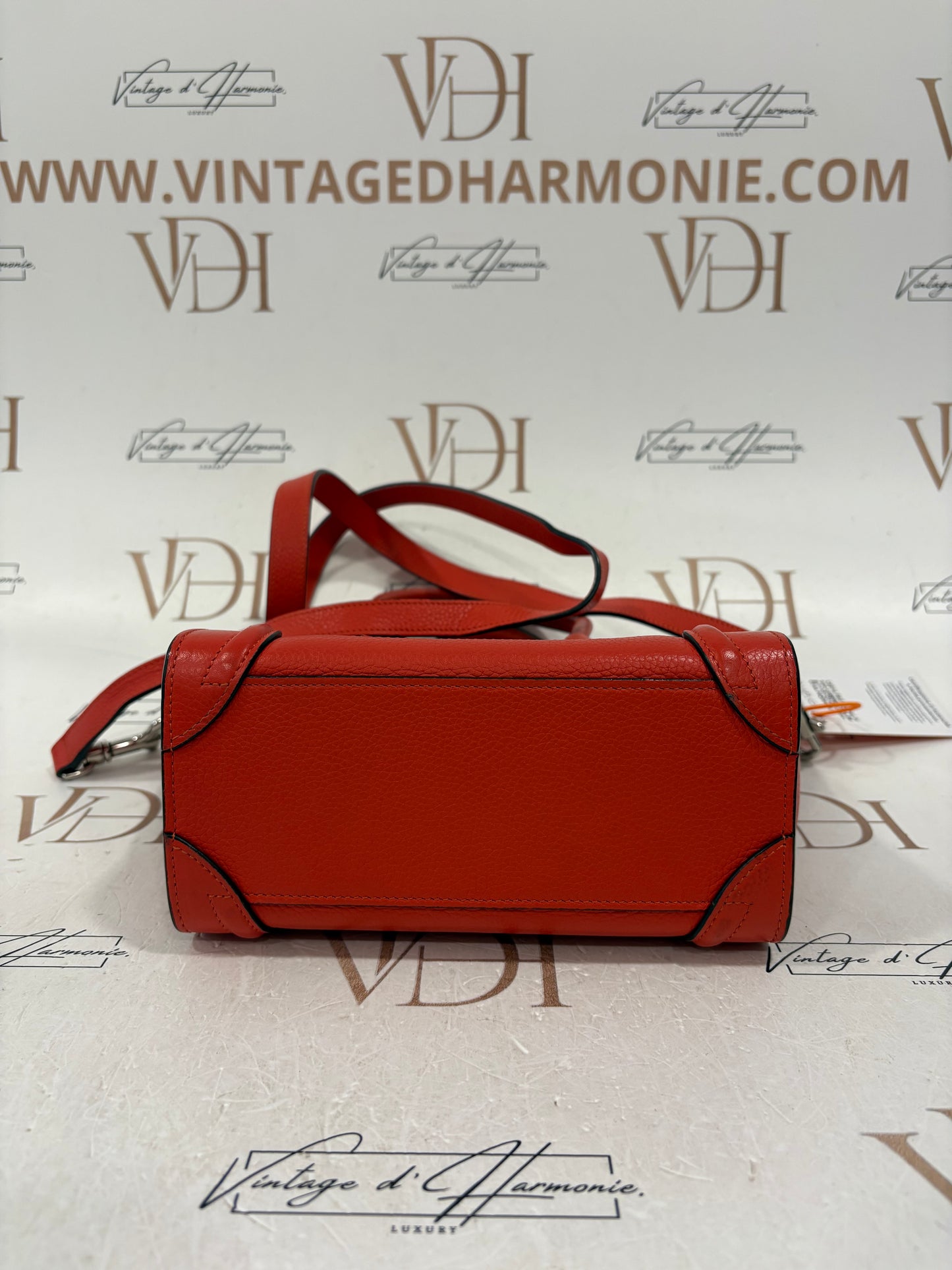 018035 - Céline Red Luggage Nano