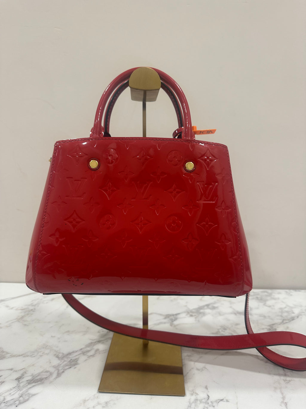 Louis Vuitton Montaigne Vernis Red