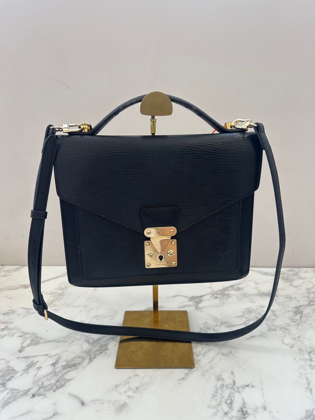 Louis Vuitton Epi Black Monceau 28