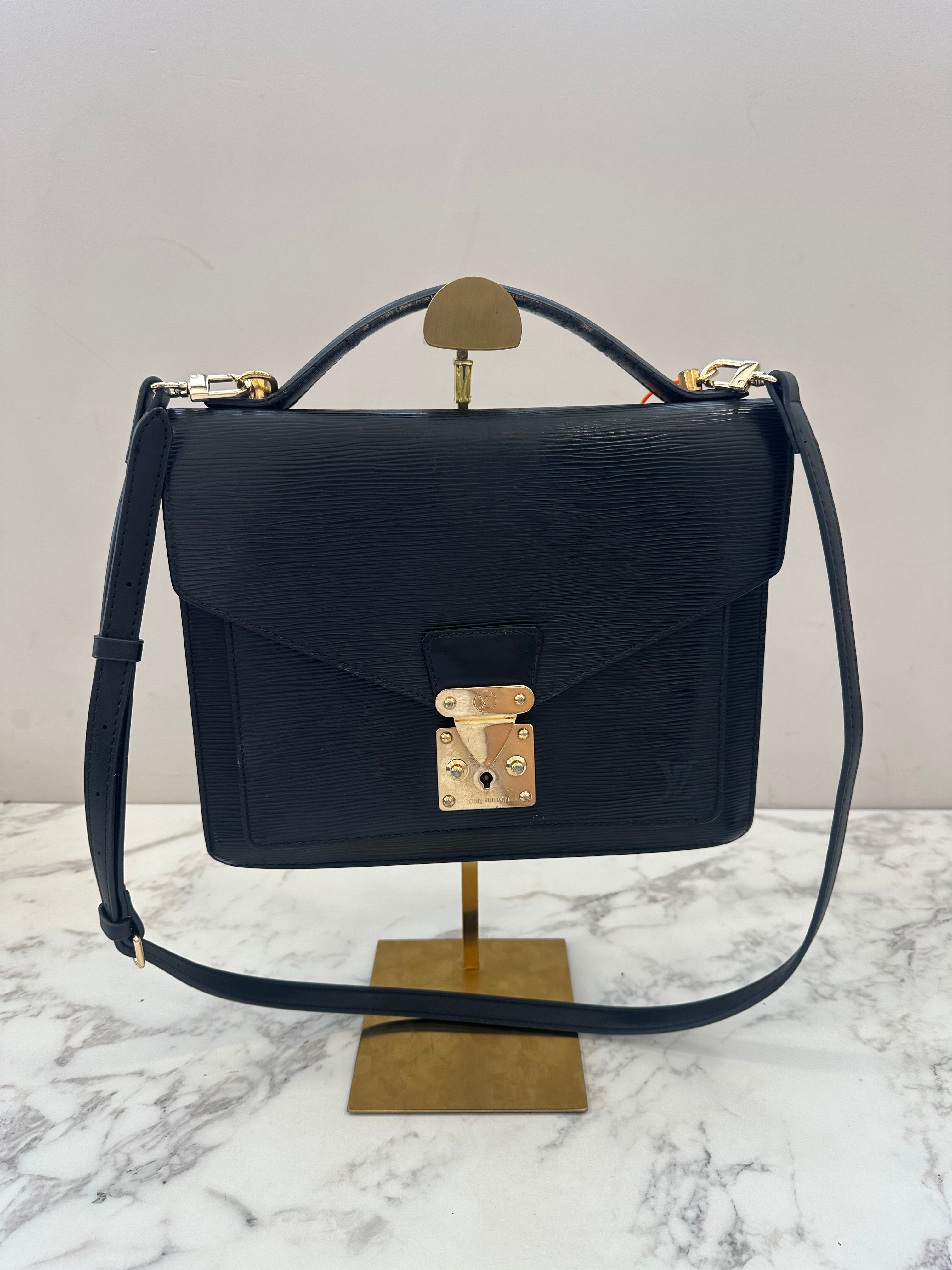 Louis Vuitton Epi Black Monceau 28