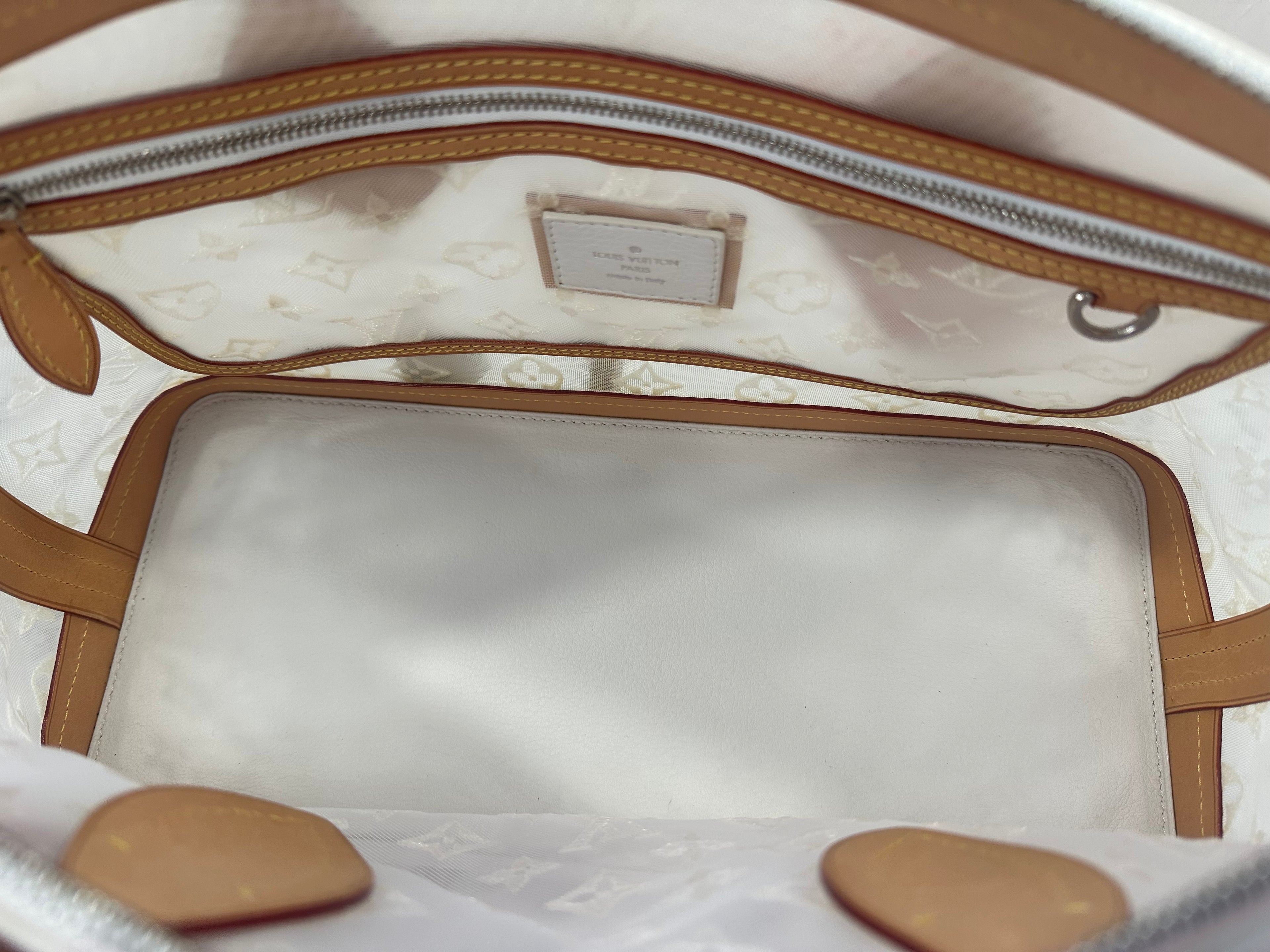 Louis Vuitton Blanc Monogram Transparent lockit east west