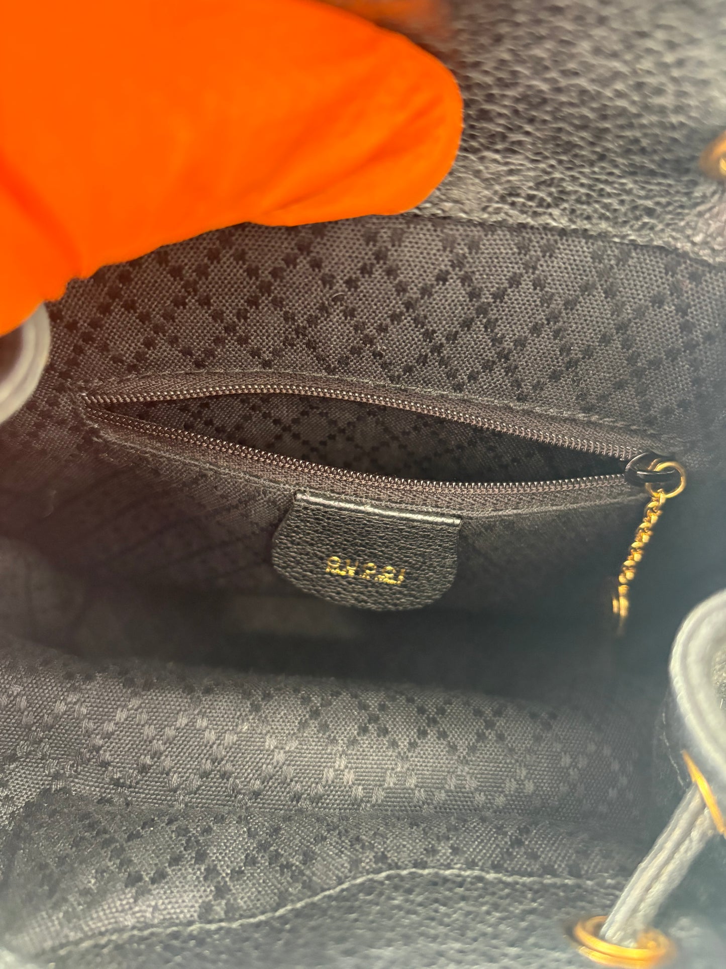 018223 - Gucci Black Bamboo Backpack