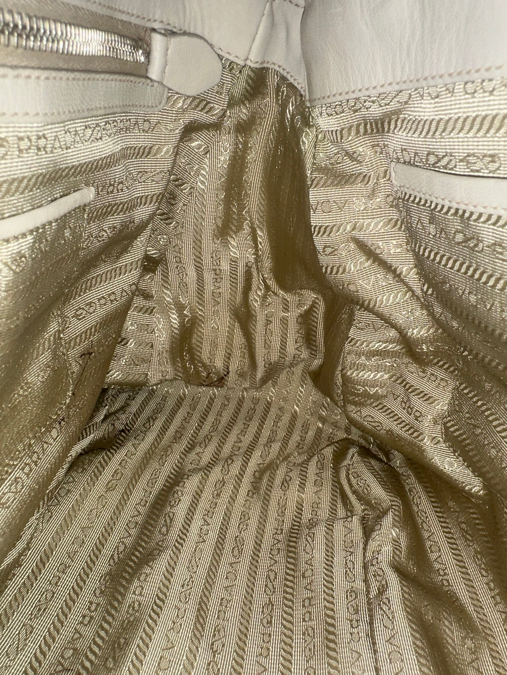 Prada Gaufre Beige Strap