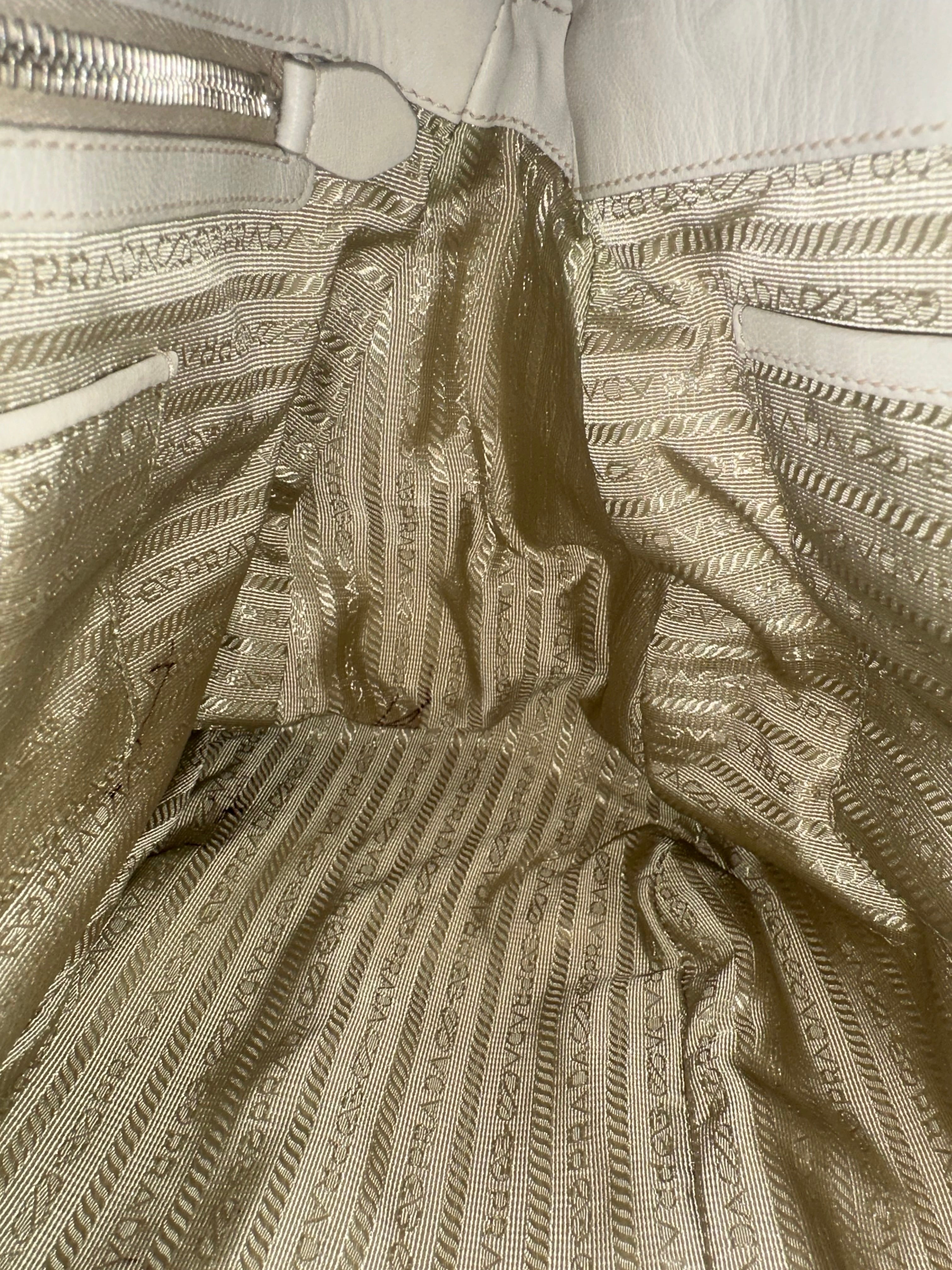 Prada Gaufre Beige Strap