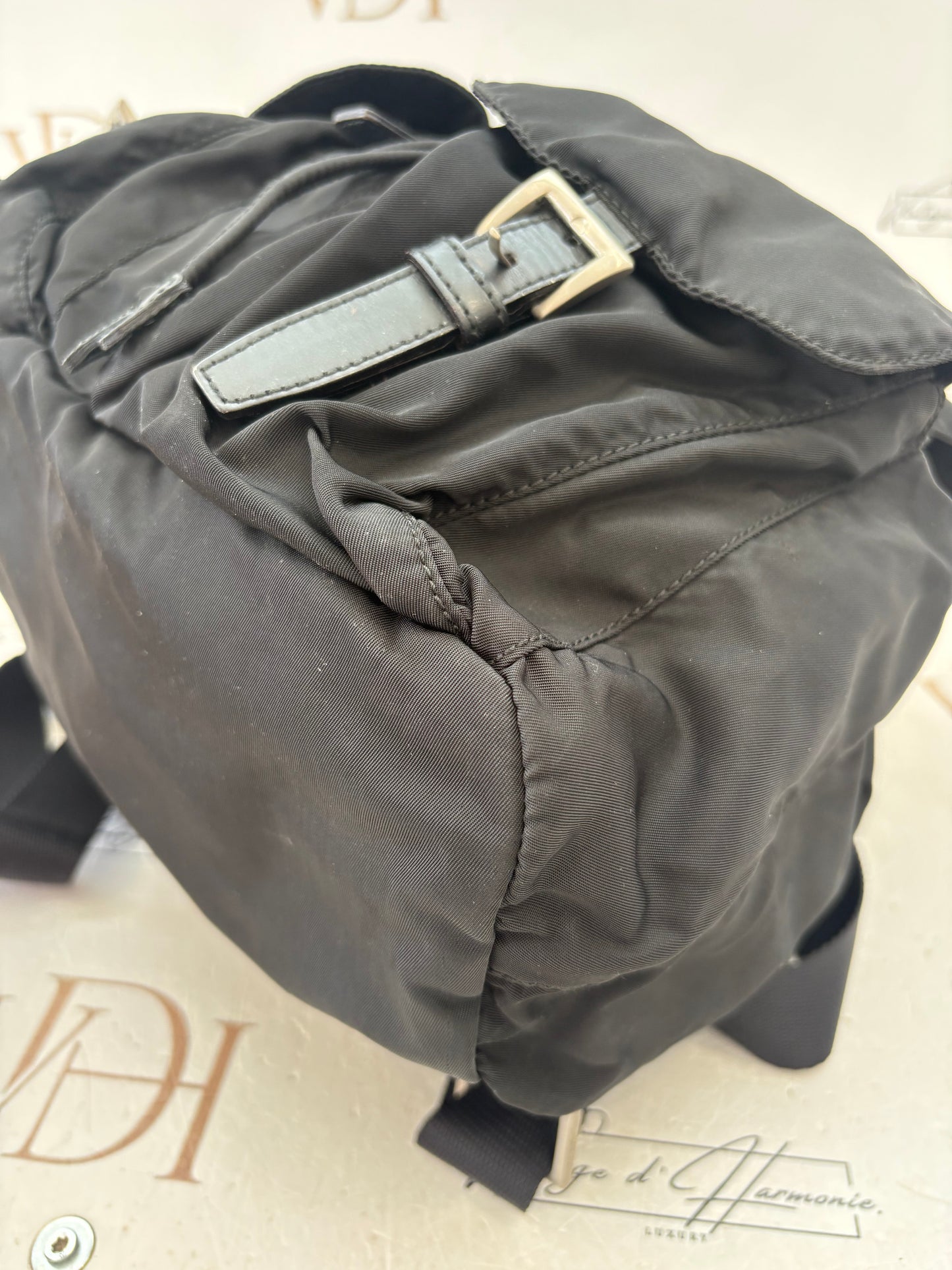 018604 - Prada Black Nylon Backpack