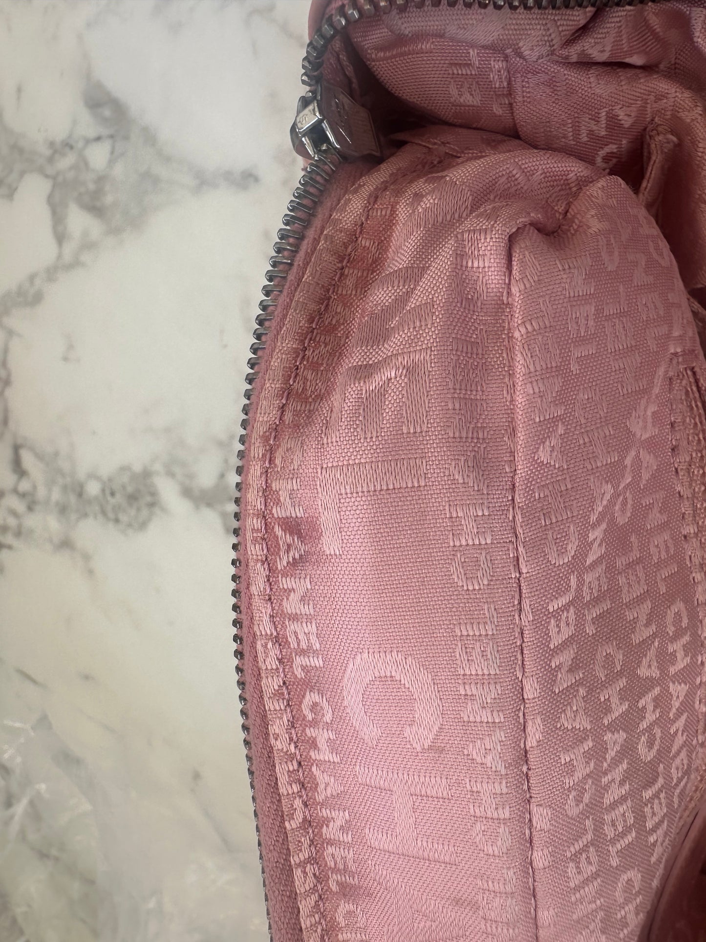 Chanel Pink Calfskin Wild Stitch Choco Bar