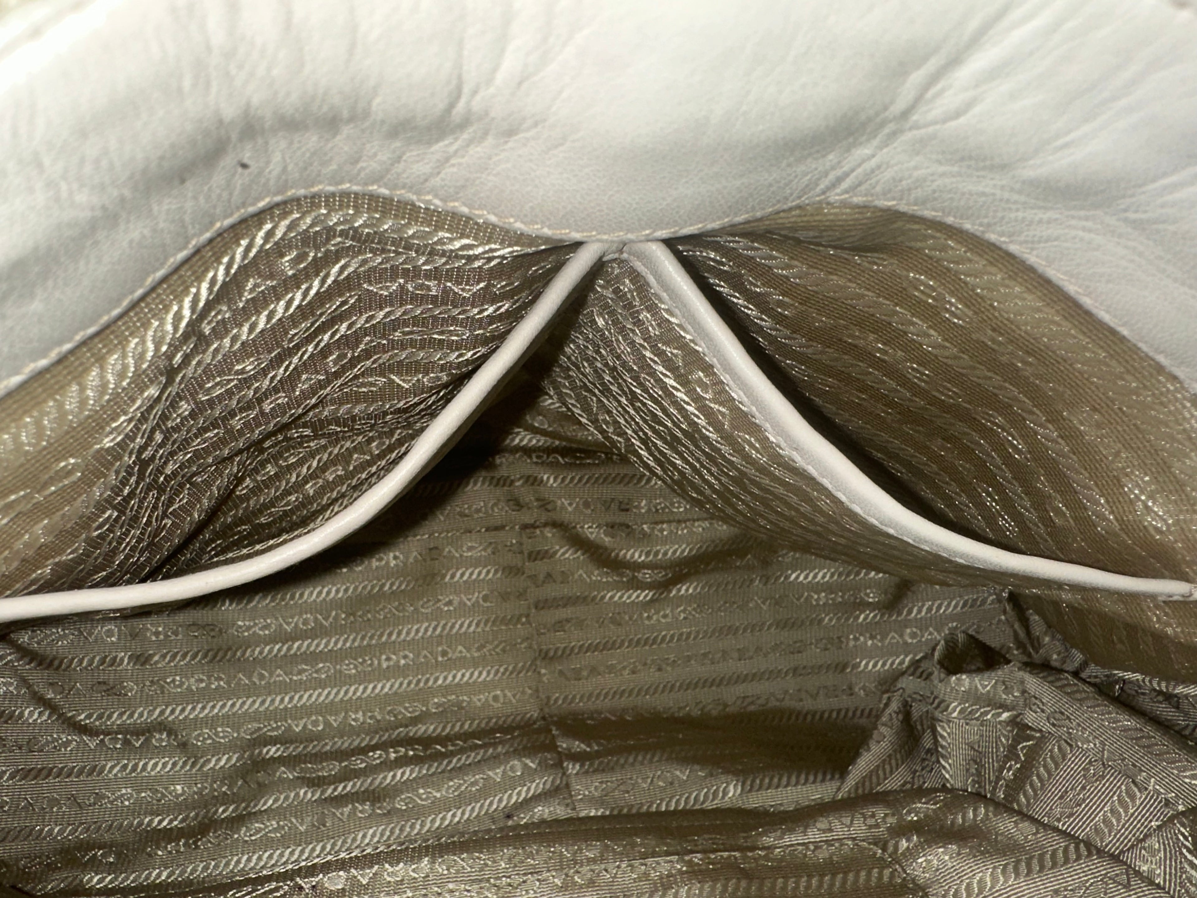 Prada Gaufre Beige Strap