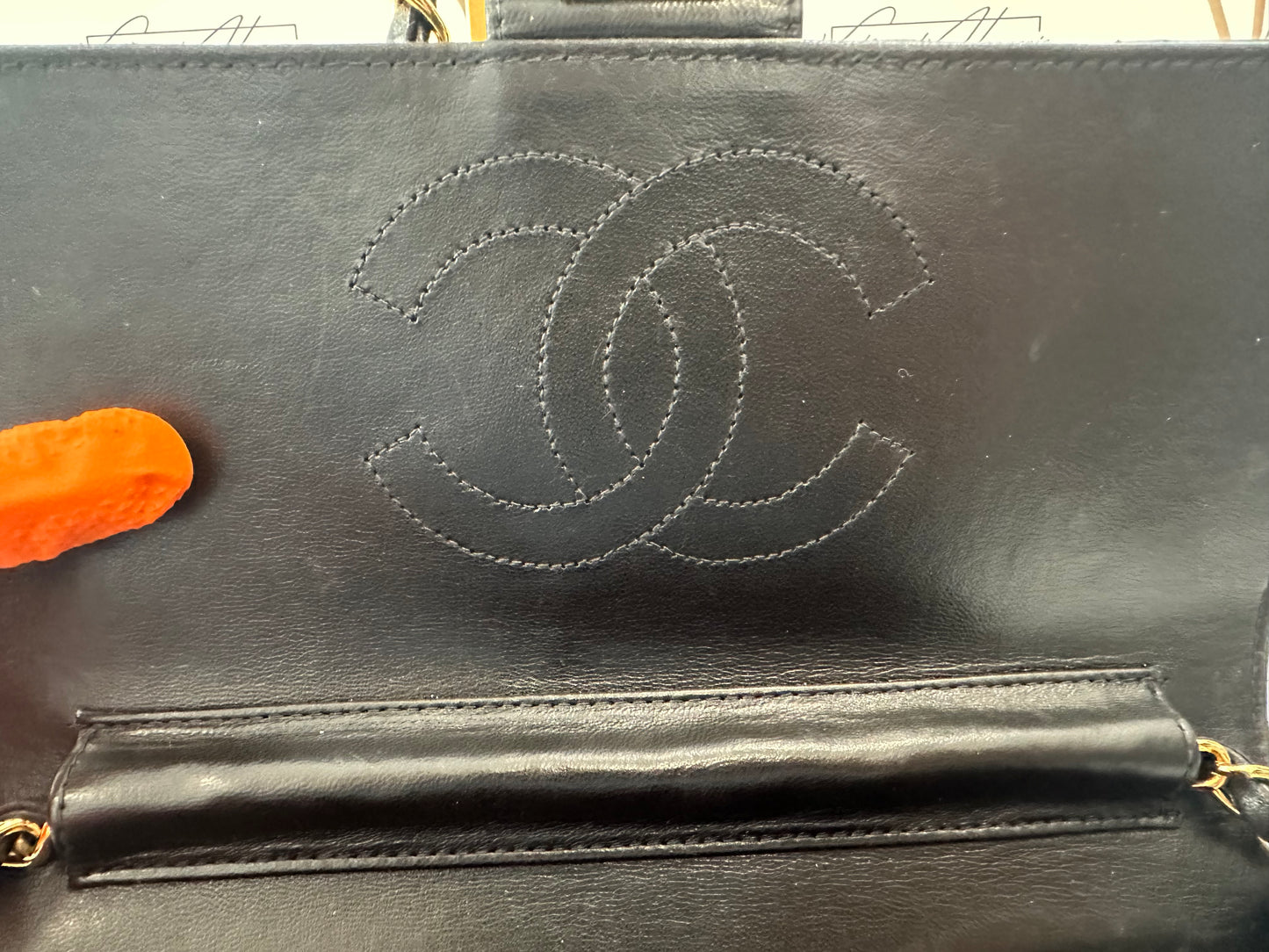 017956 - Chanel Black Lambskin
