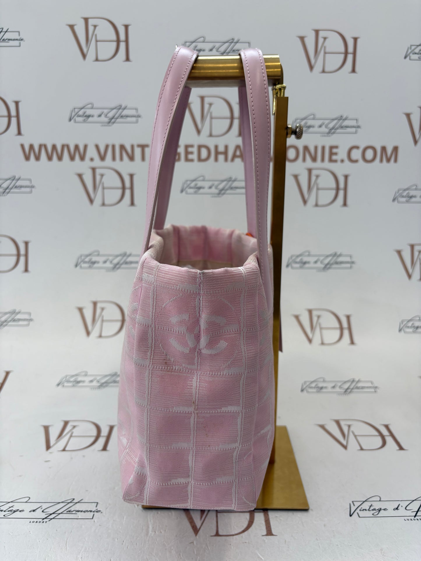 018157 - Chanel Pink Jacquard Nylon