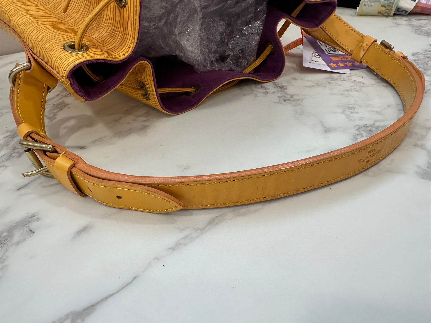 Louis Vuitton Yellow Epi Petite Noé
