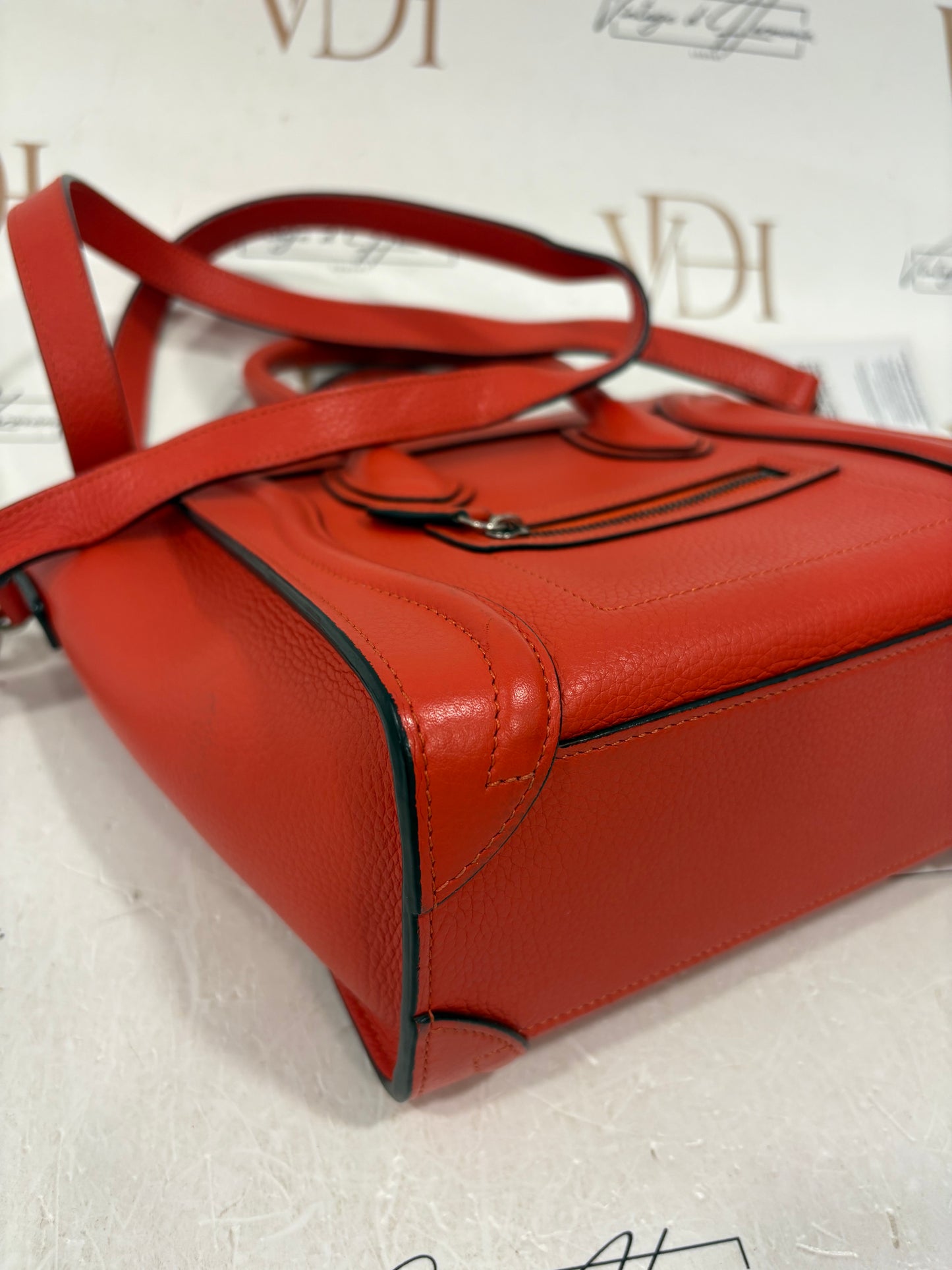 018035 - Céline Red Luggage Nano