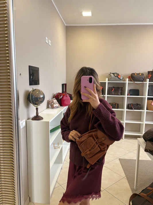 Gucci Brown Bamboo Backpack