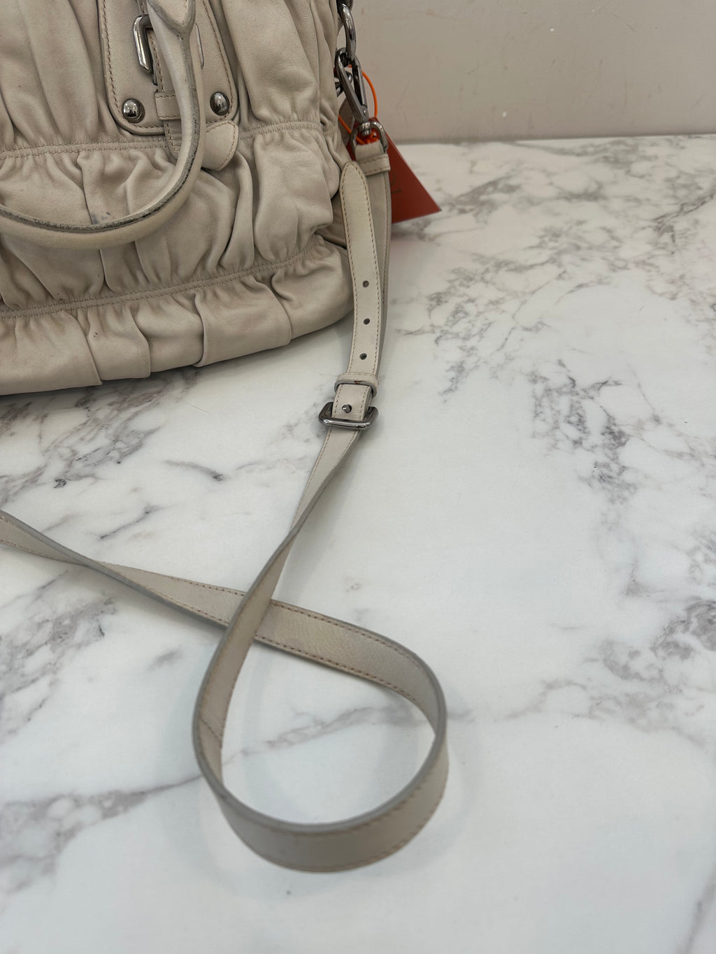 Prada Gaufre Beige Strap