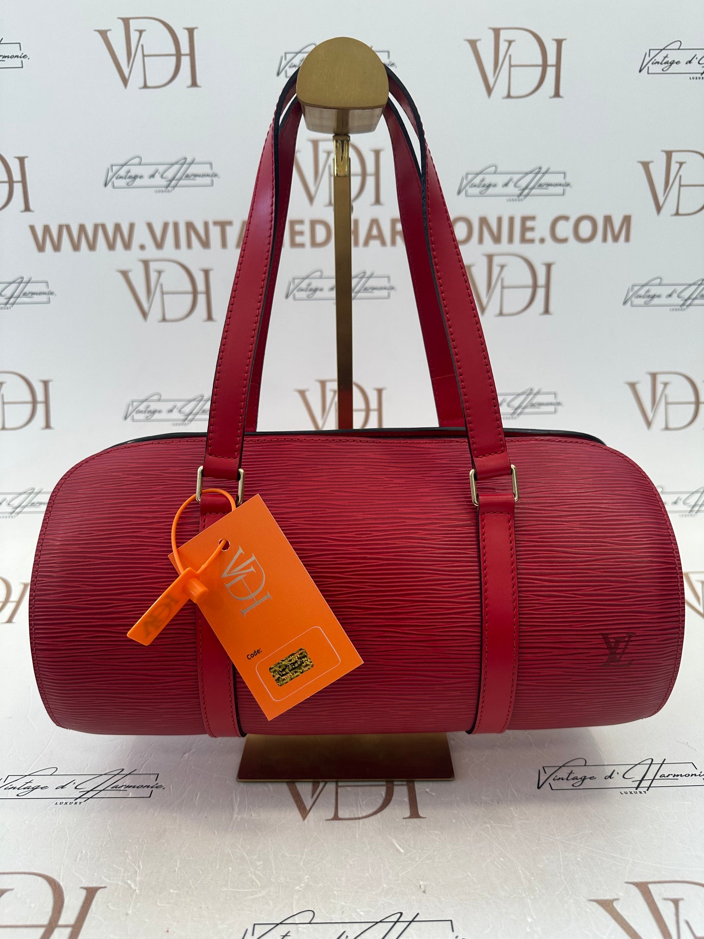 017814 - Louis Vuitton Red Epi Soufflot