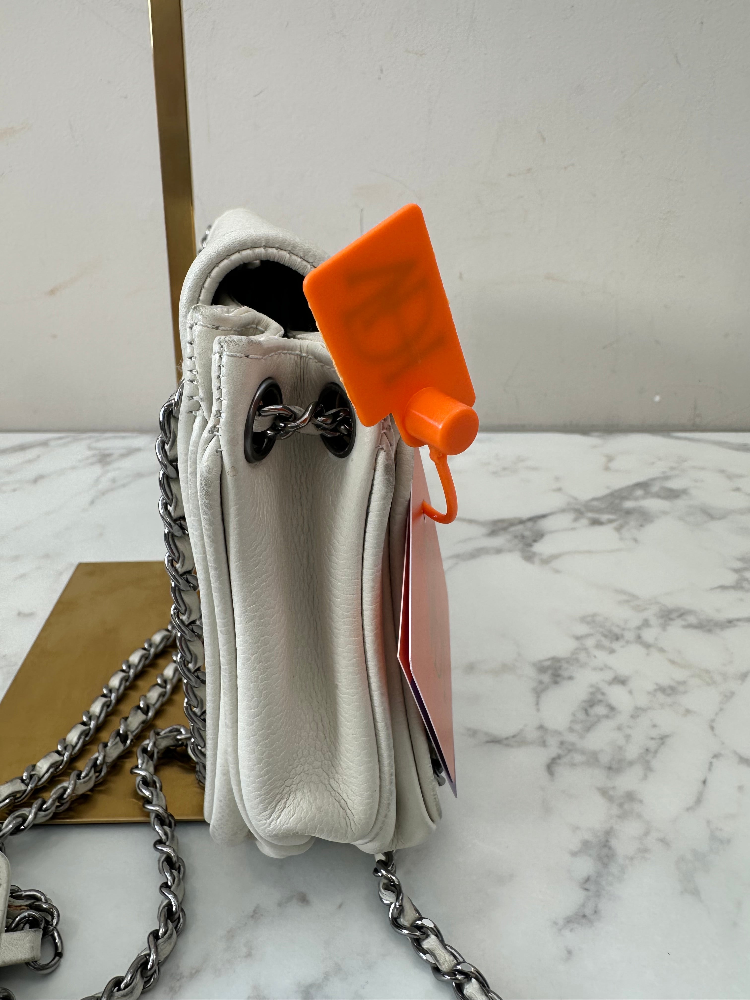 Chanel White Calfskin Mademoiselle