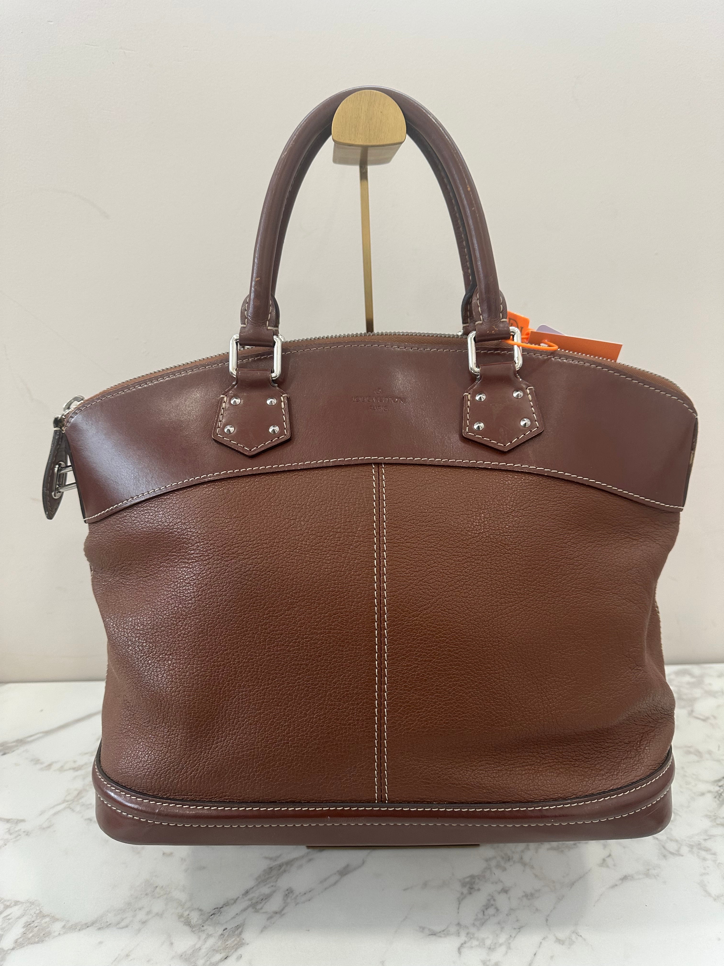 Louis Vuitton Brown Suhali Lockit MM