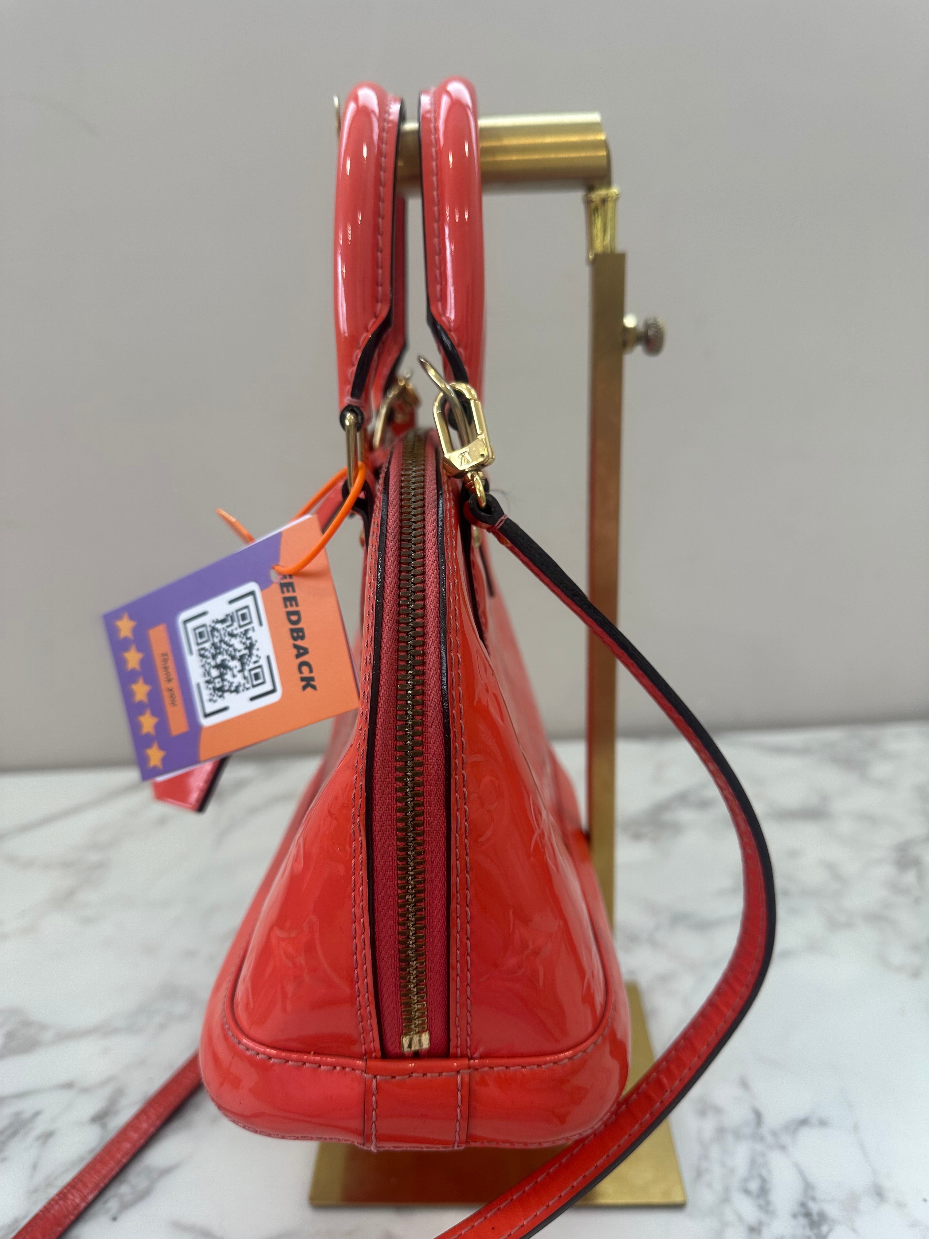 Louis Vuitton Alma BB Vernis Orange