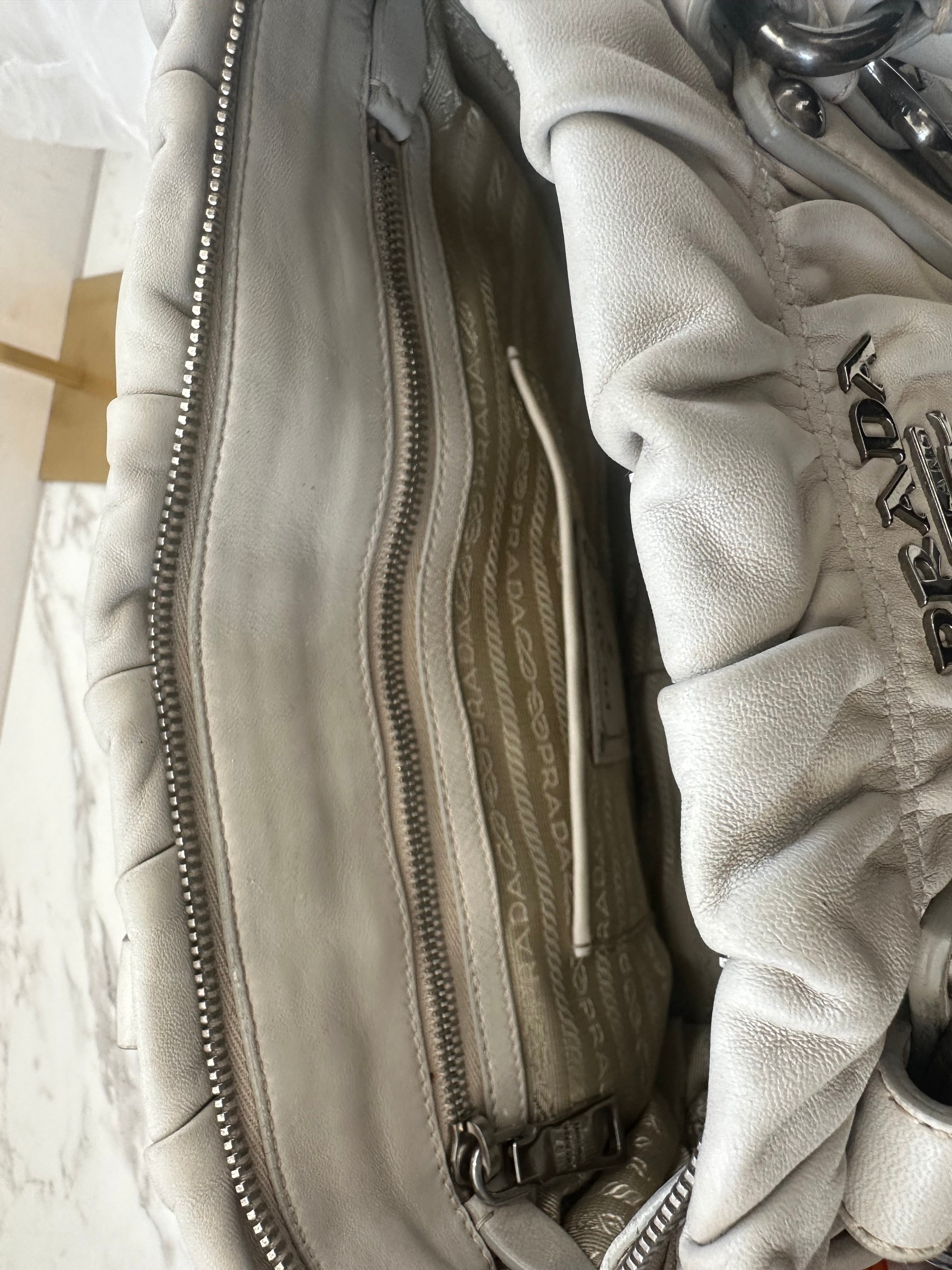 Prada Gaufre Beige Strap