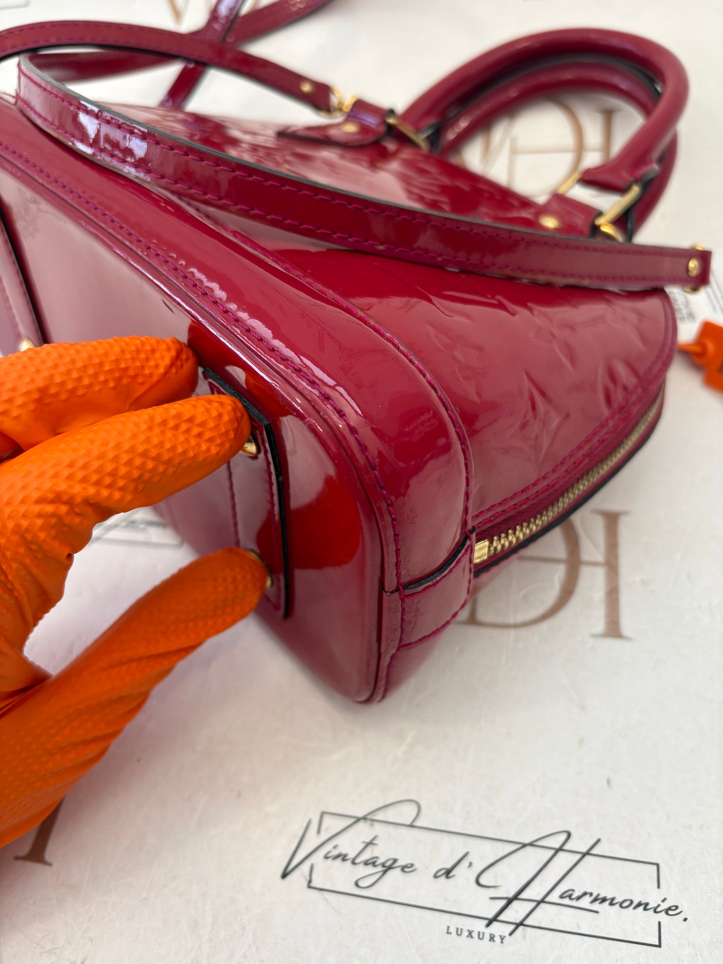 Louis Vuitton Alma BB Red Vernis