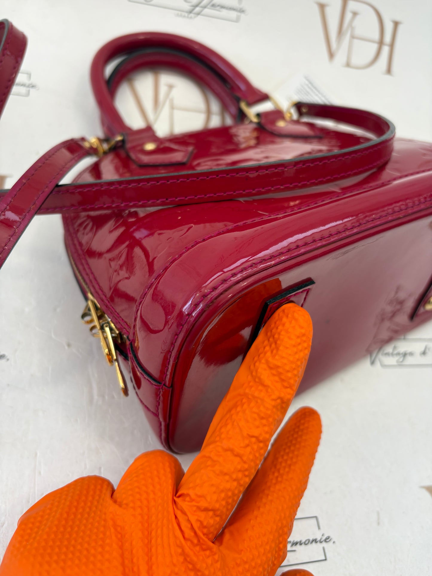 Louis Vuitton Alma BB Red Vernis