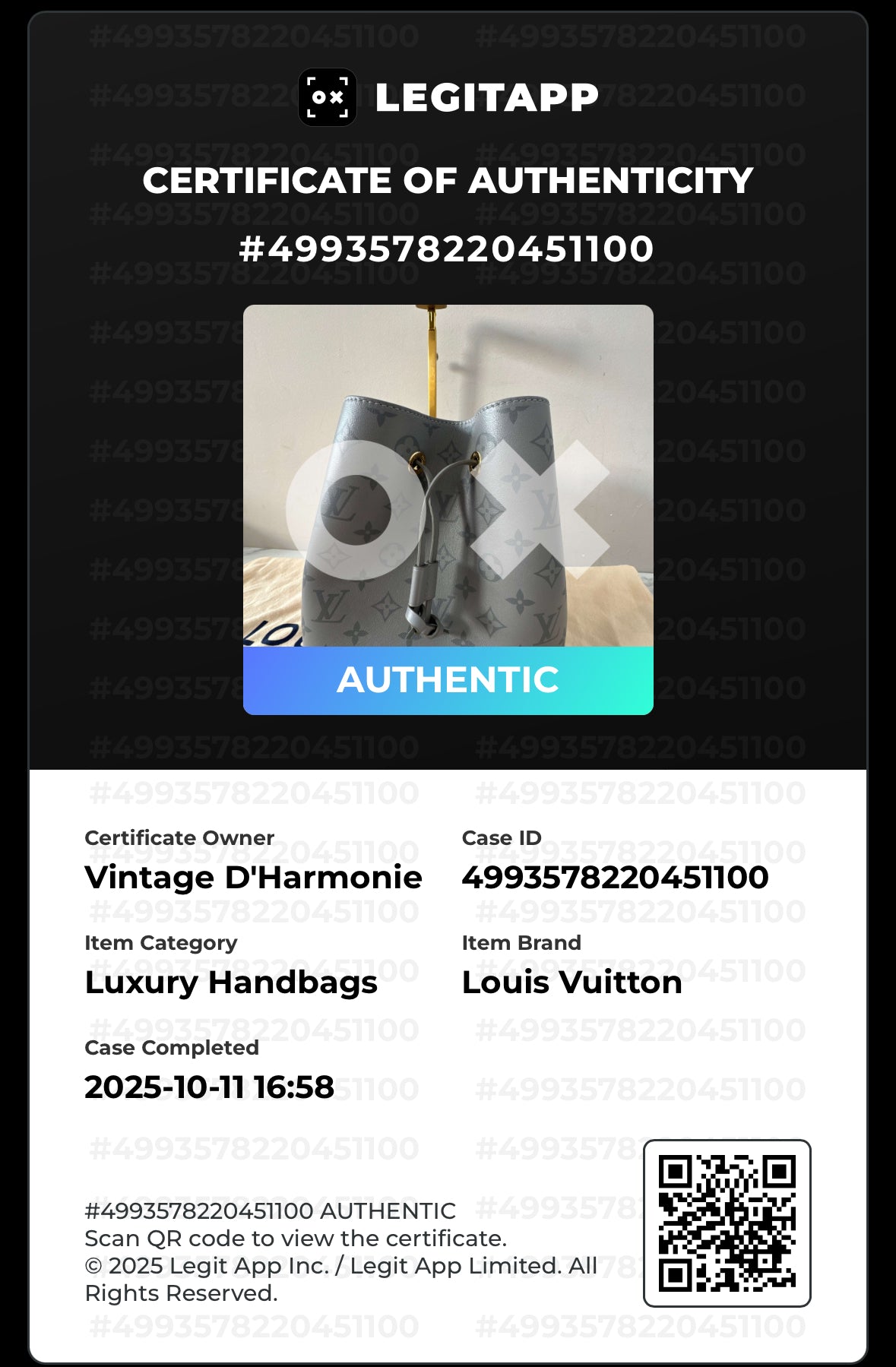 Louis Vuitton NeoNoé Gray