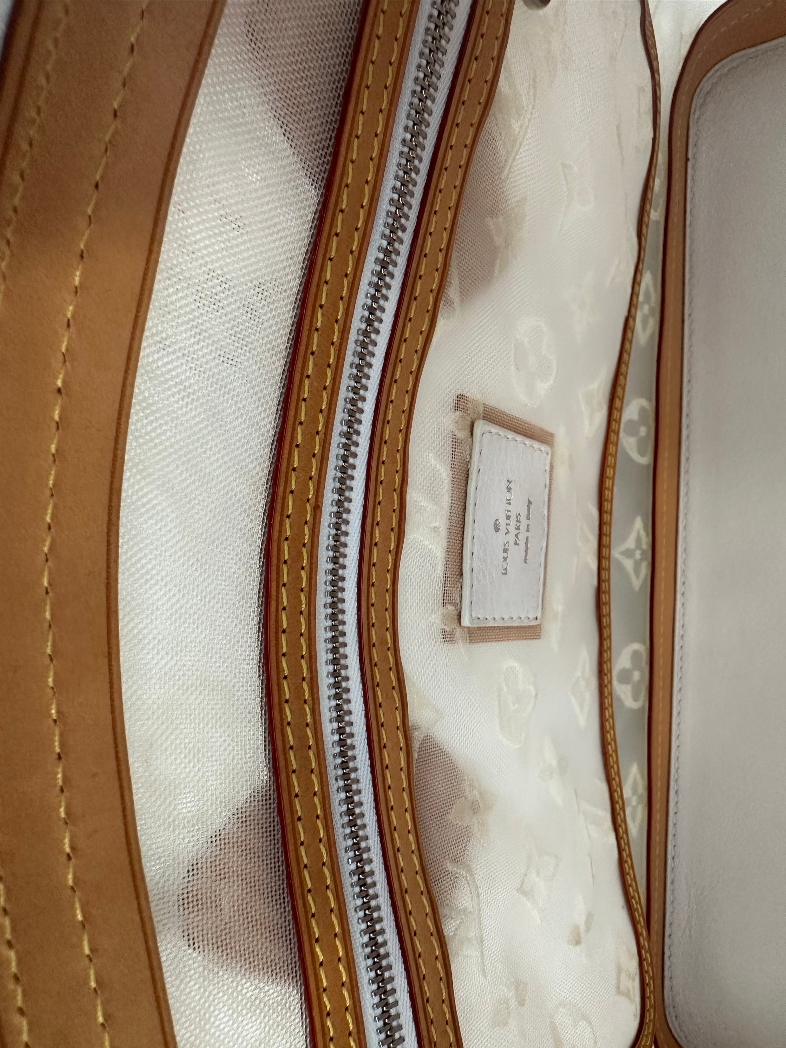 Louis Vuitton Blanc Monogram Transparent lockit east west