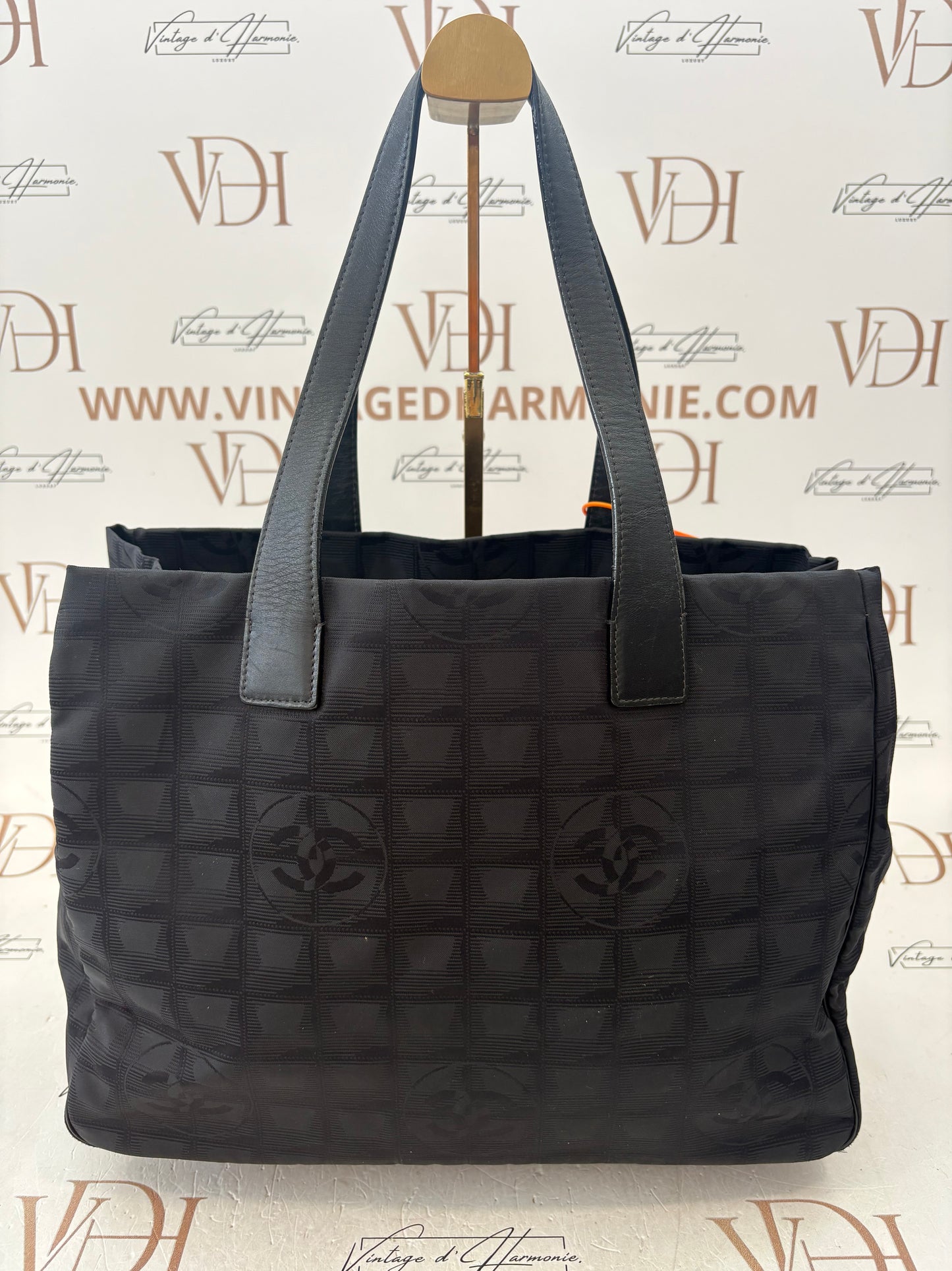 018045 - Chanel Black Jacquard Nylon