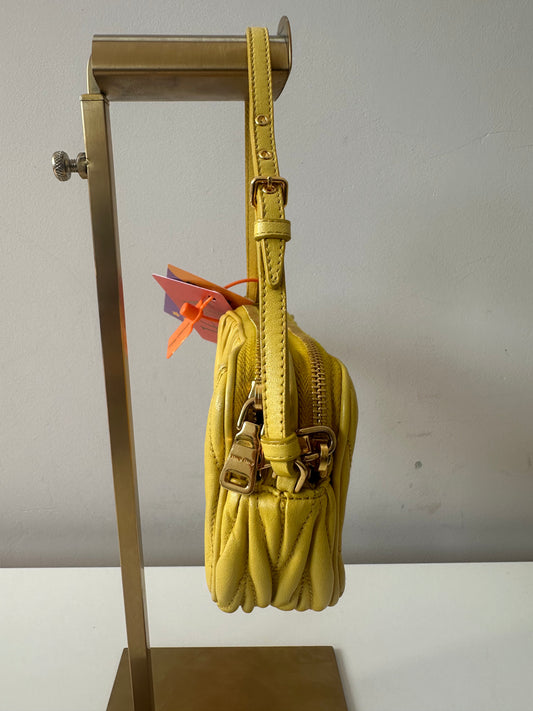 Miu Miu Matelasse Mini Yellow