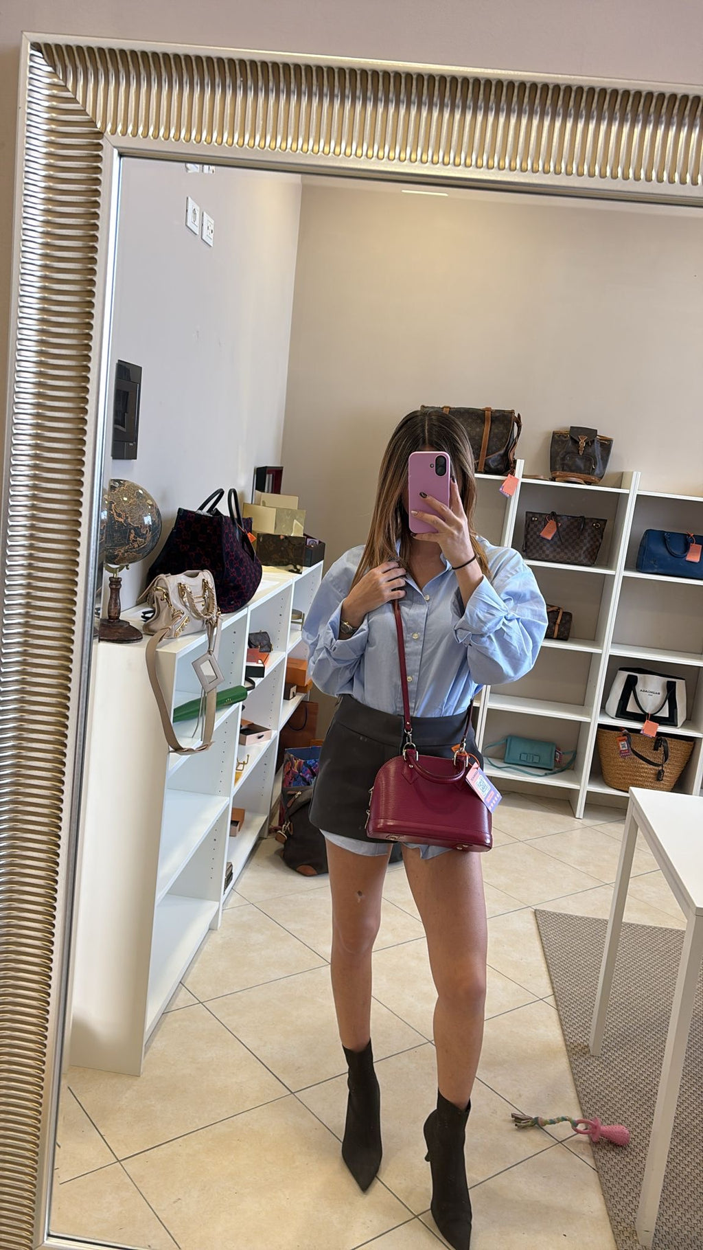 Louis Vuitton Alma BB Epi Cherry