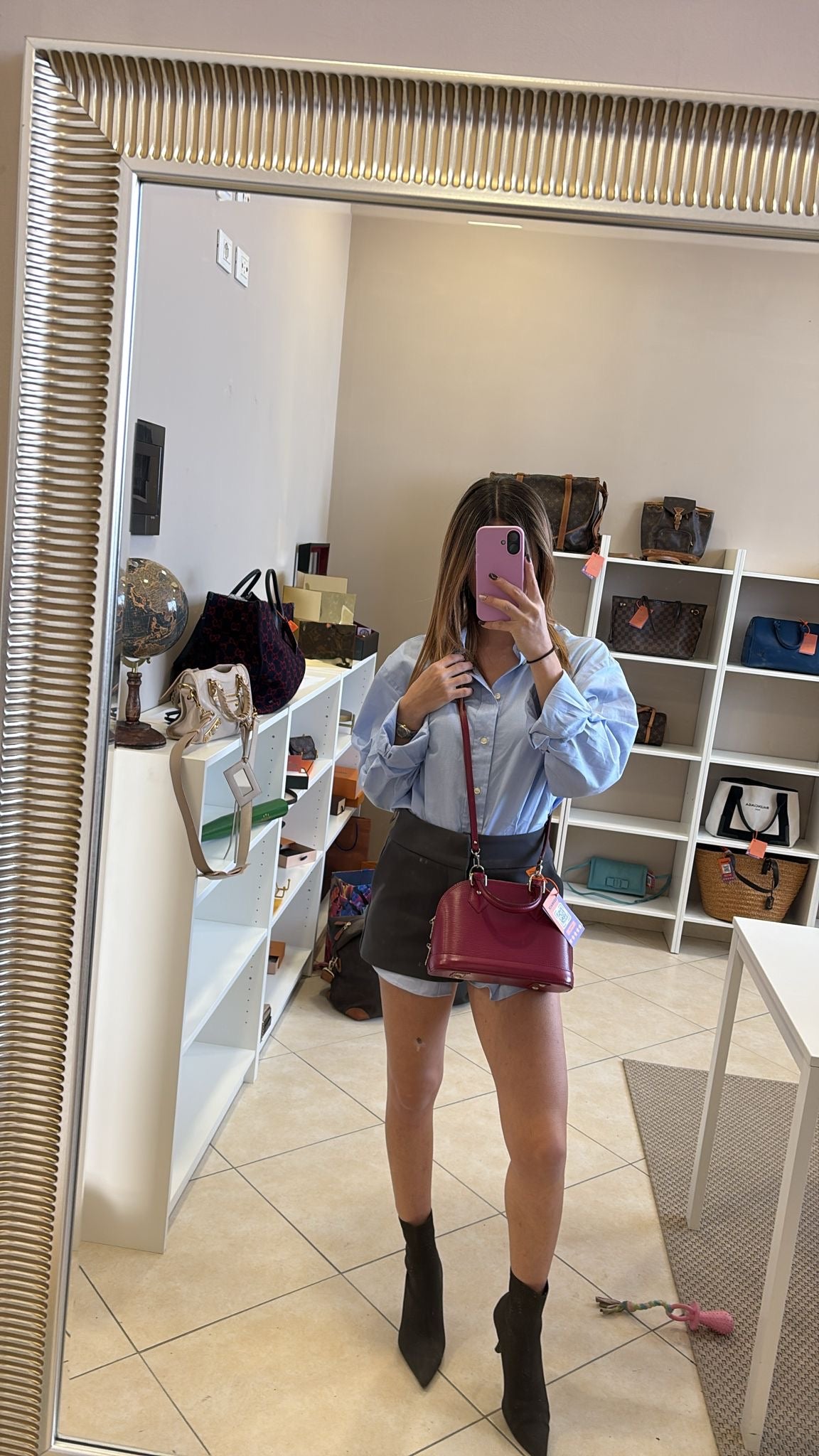 Louis Vuitton Alma BB Epi Cherry