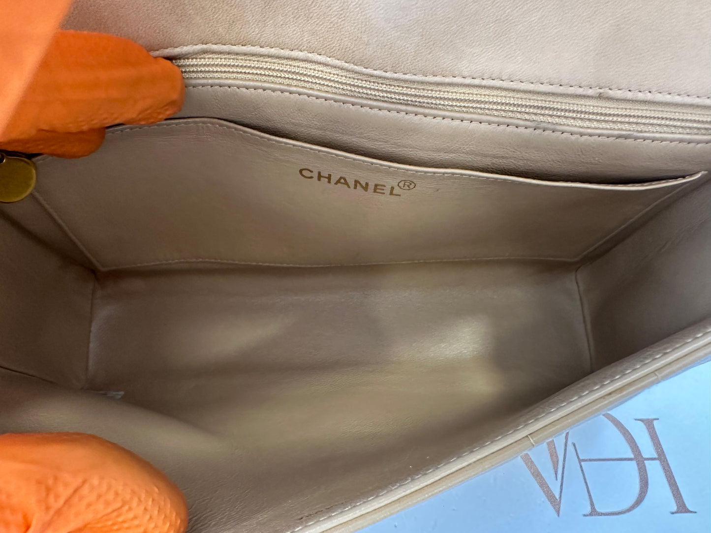 017761 - Chanel Beige Lambskin Mademoiselle