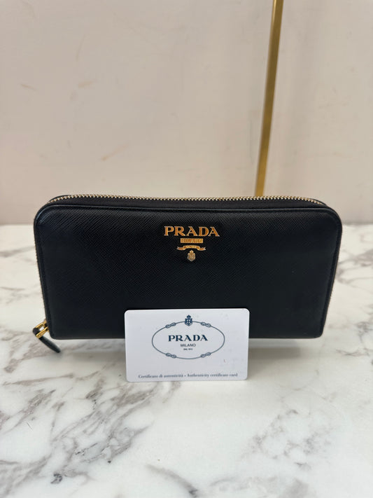Prada Black Long Wallet