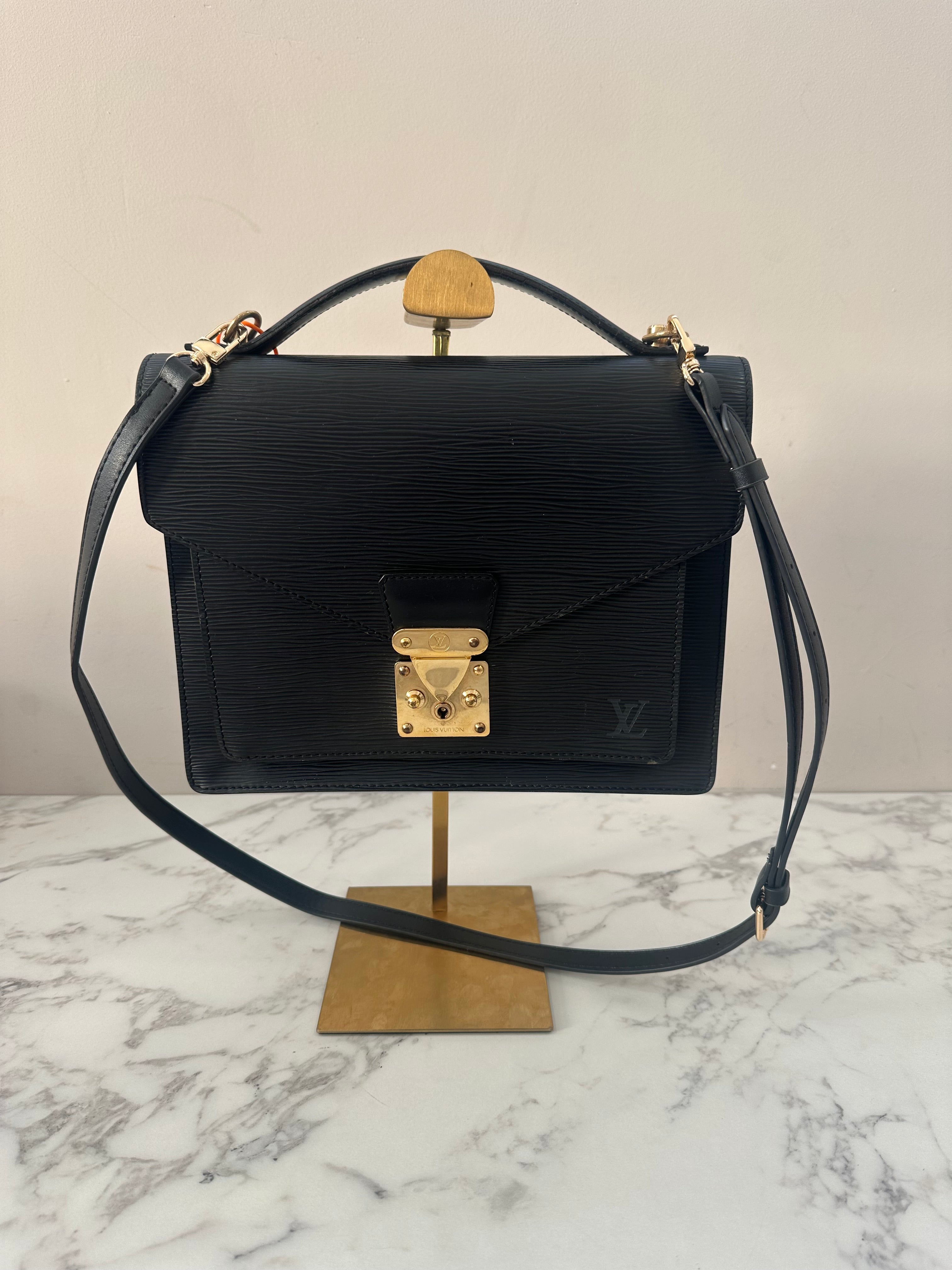 Louis Vuitton Monceau 28 Black Epi