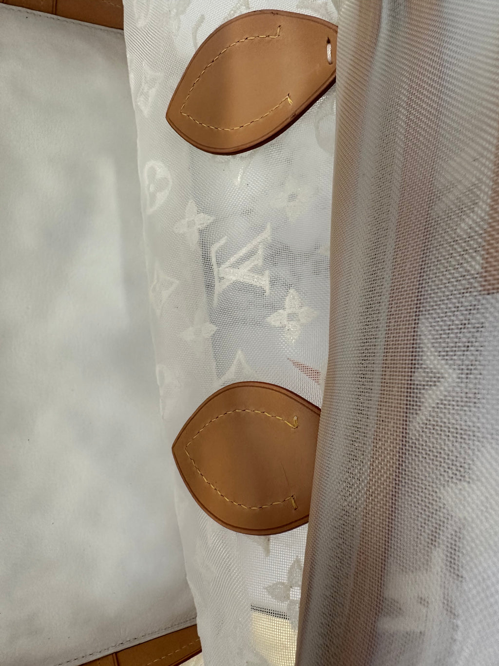 Louis Vuitton Blanc Monogram Transparent lockit east west