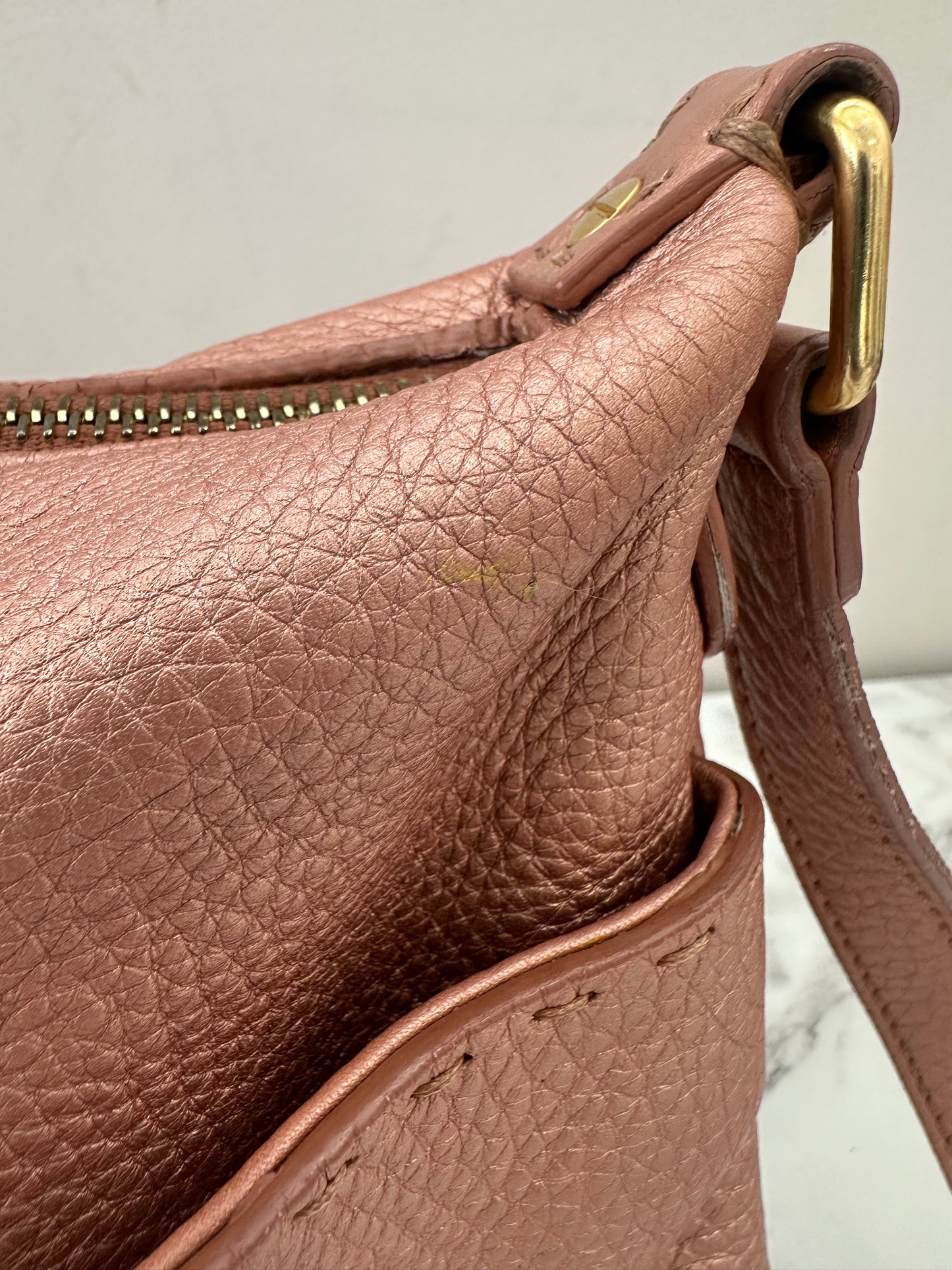 Fendi Pink Leather Sellier