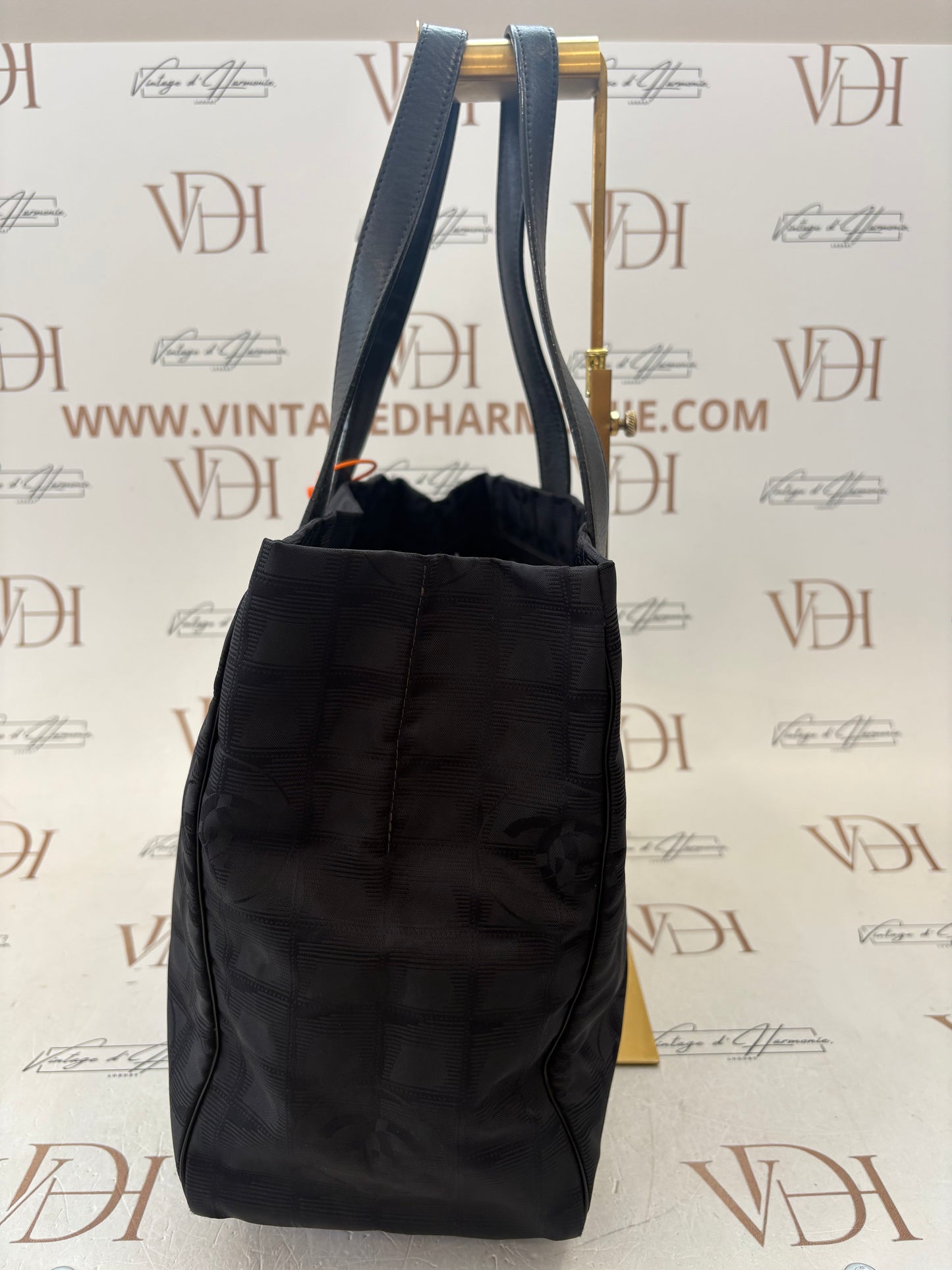 018045 - Chanel Black Jacquard Nylon