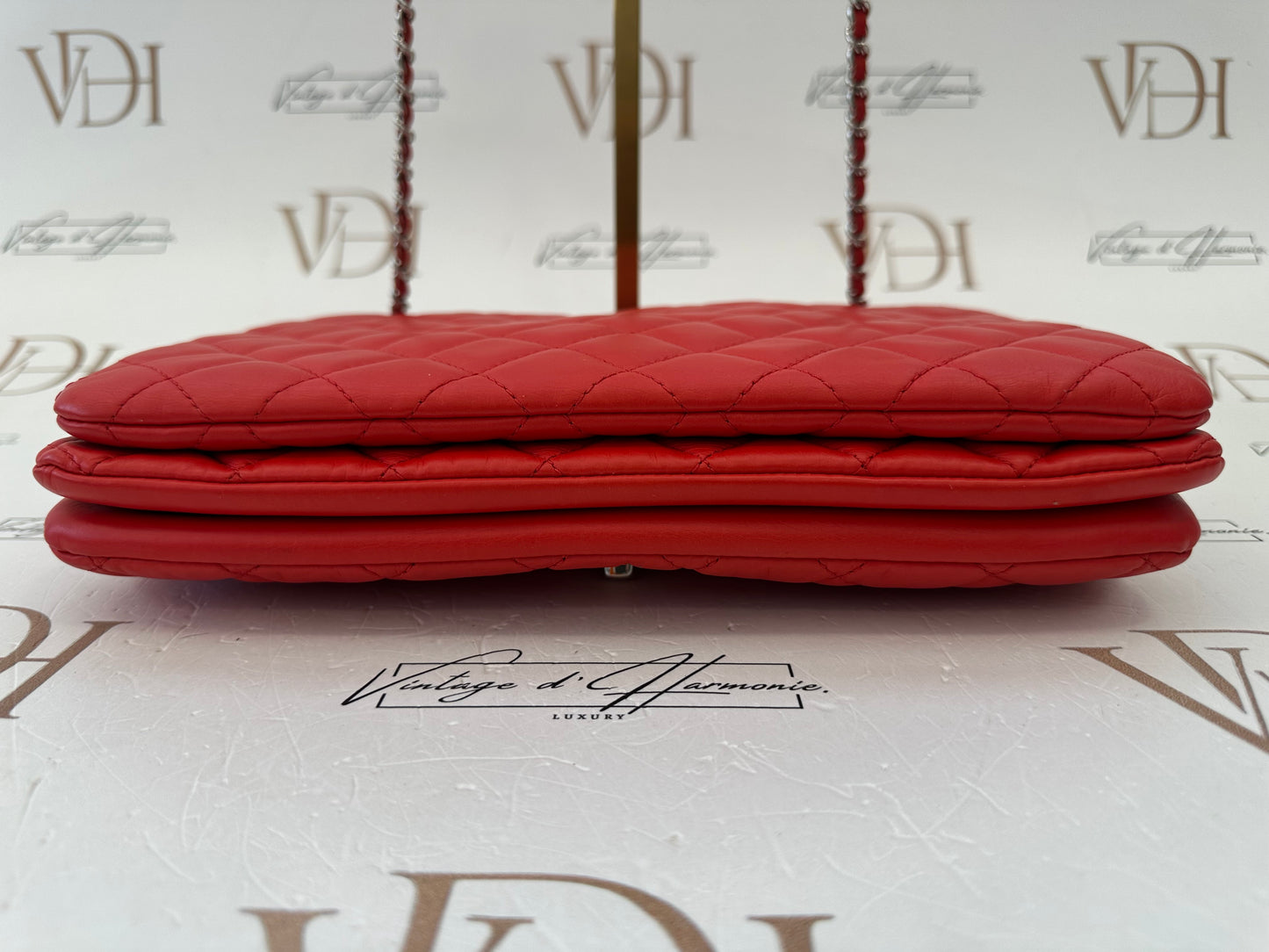 017898 - Chanel Red Lambskin