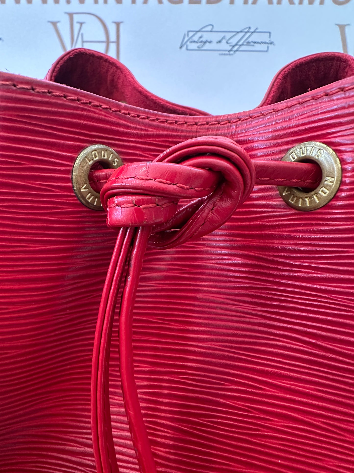 017933 - Louis Vuitton Red Epi Noè