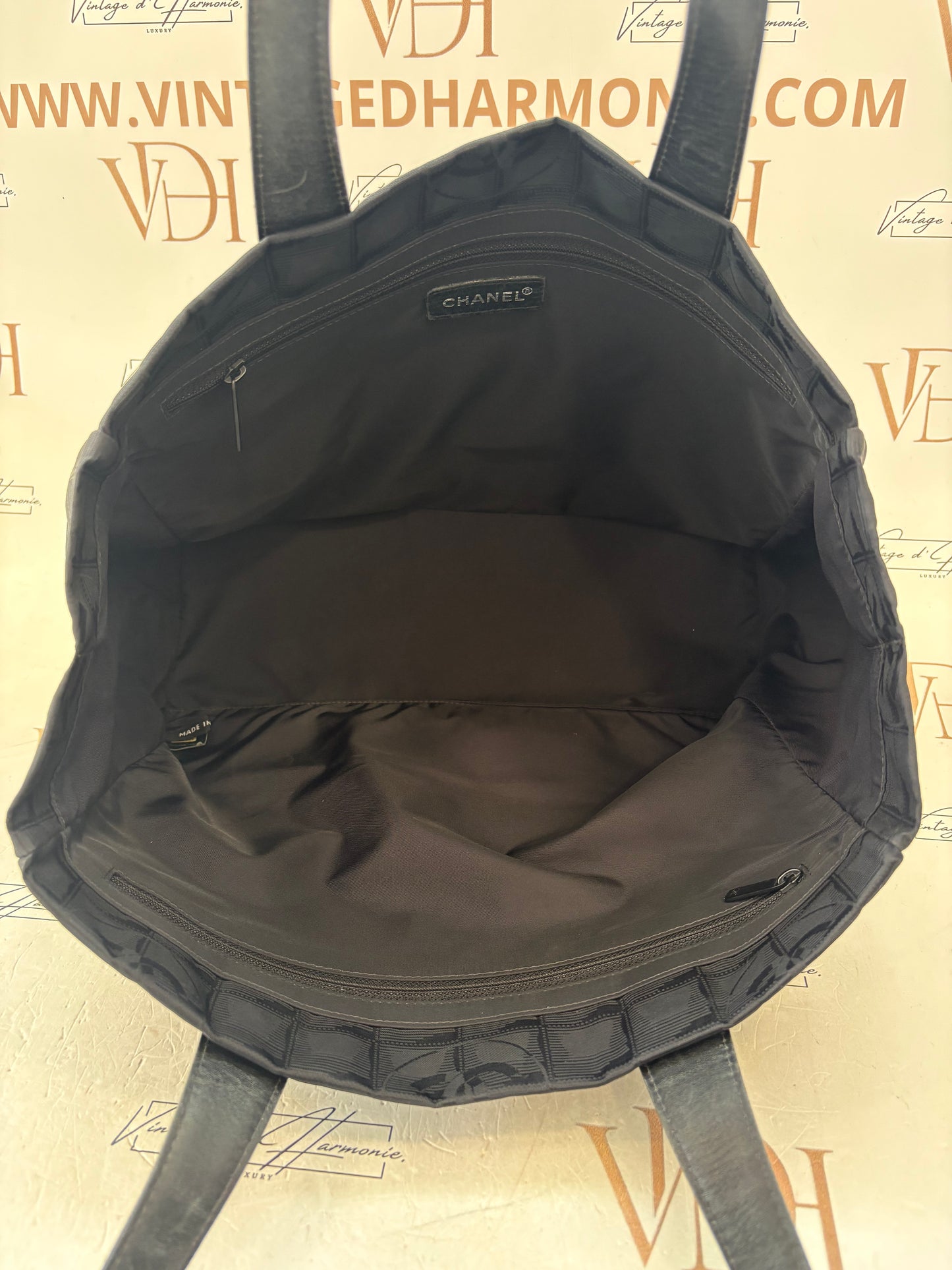 018045 - Chanel Black Jacquard Nylon