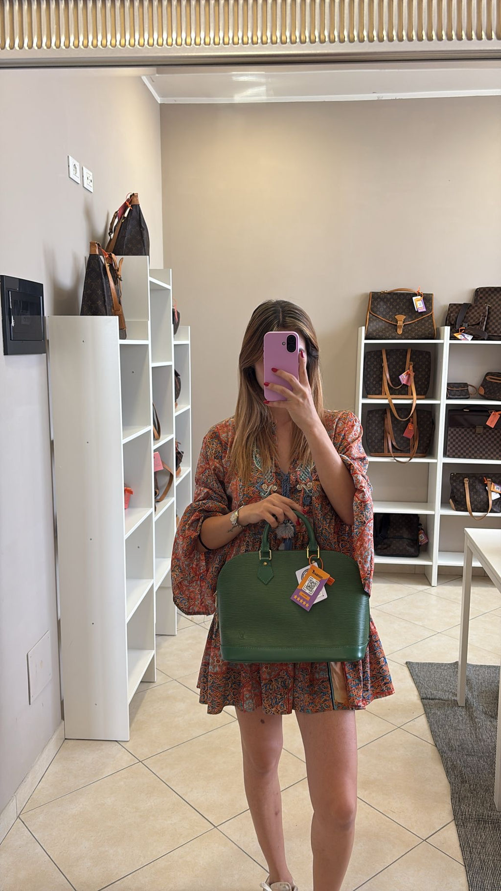 Louis Vuitton Alma Epi Green