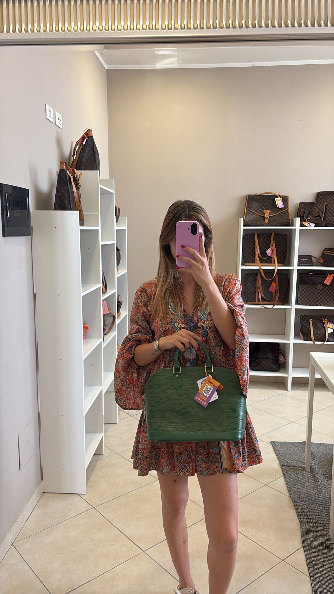 Louis Vuitton Alma Epi Green