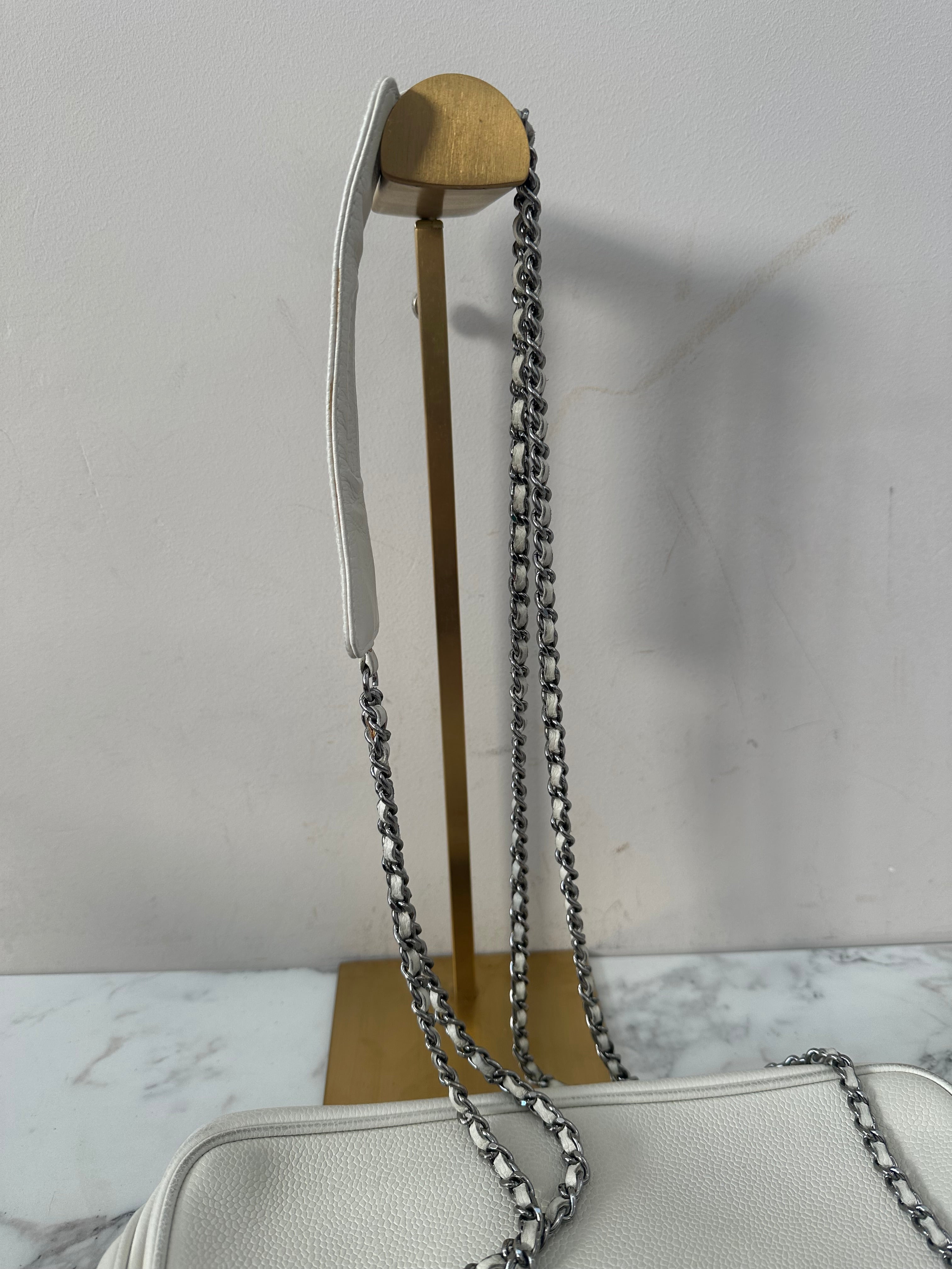 Chanel White Calfskin Mademoiselle